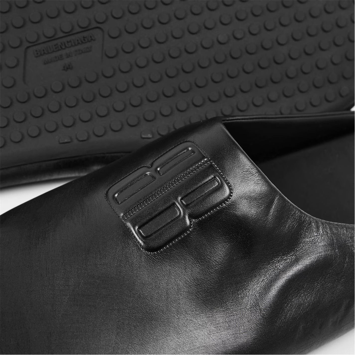Balenciaga o1g2r1mq0226 Slip-On Flat Mules In Black Size US 10 / EU 43 - 4 Thumbnail