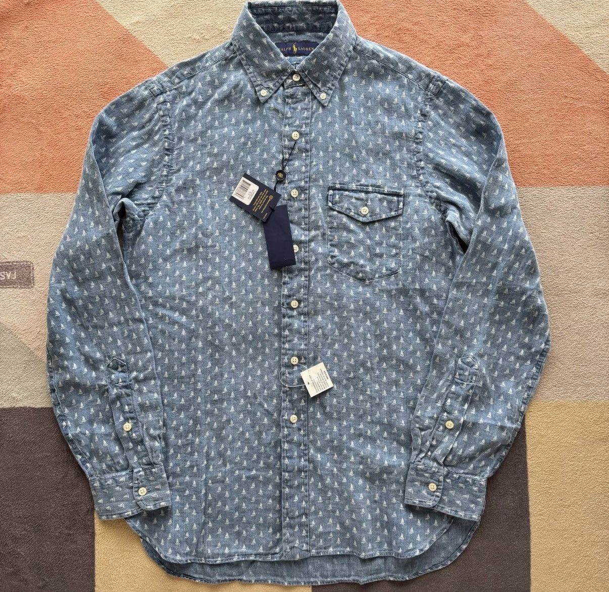 Polo Ralph Lauren Ralph Lauren Polo RL Linen Indigo Shirt K22 Size US S / EU 44-46 / 1 - 1 Thumbnail