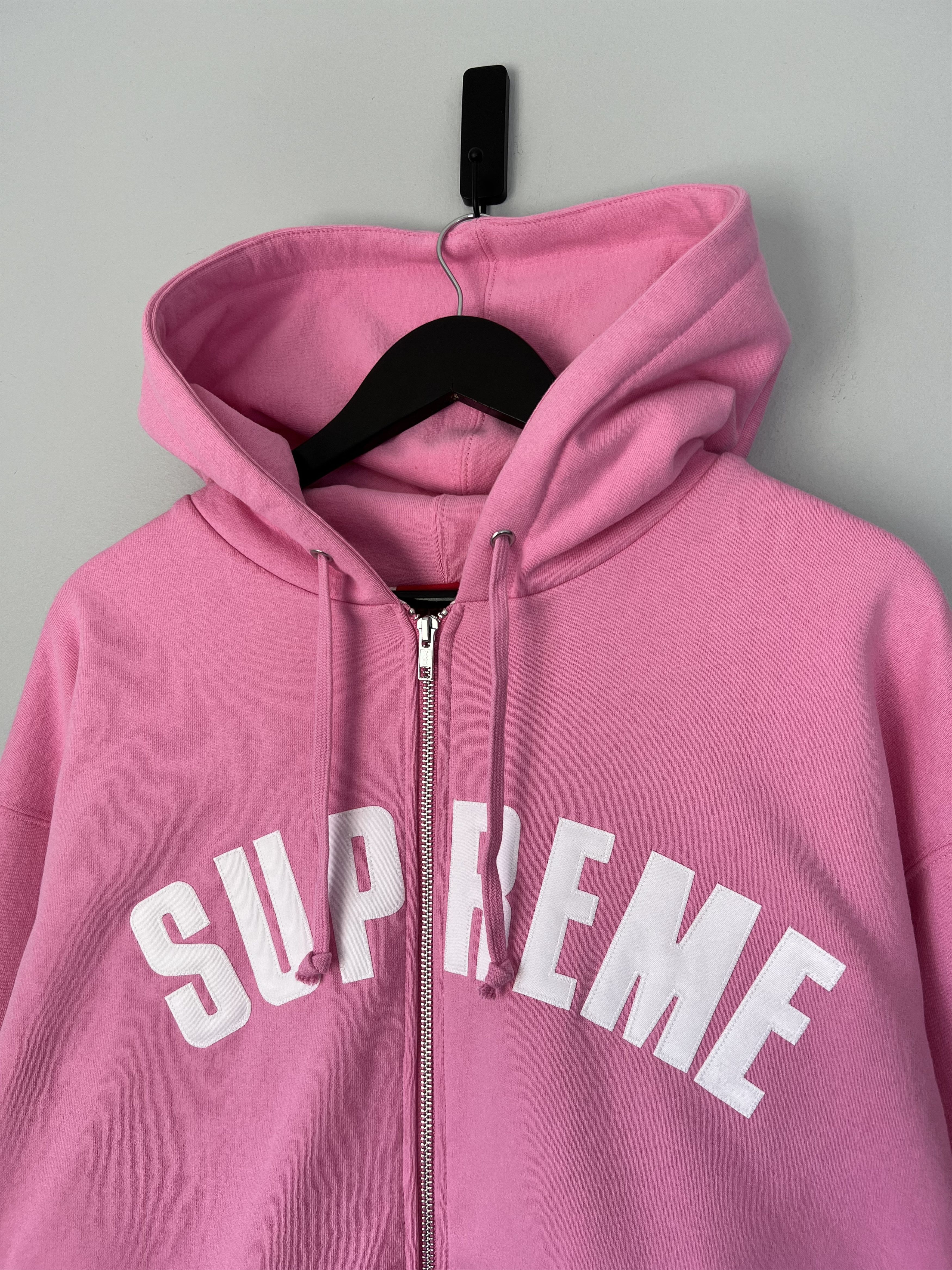 【Supreme】Arc Thermal Lined Zip Up Hooded Sweatshirt★Pink Supreme Arc Thermal Zip Up Hooded Sweatshirt - POIZON