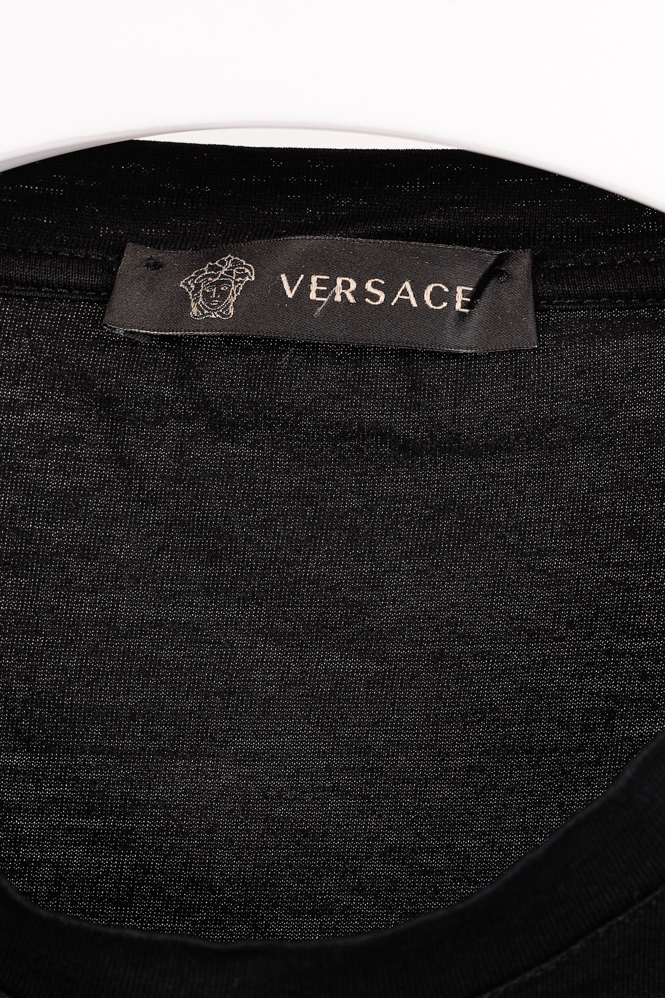 Versace Versace Cotton Jersey Rhinestone & Chainlink Medusa Tee Size L / US 10 / IT 46 - 4 Thumbnail