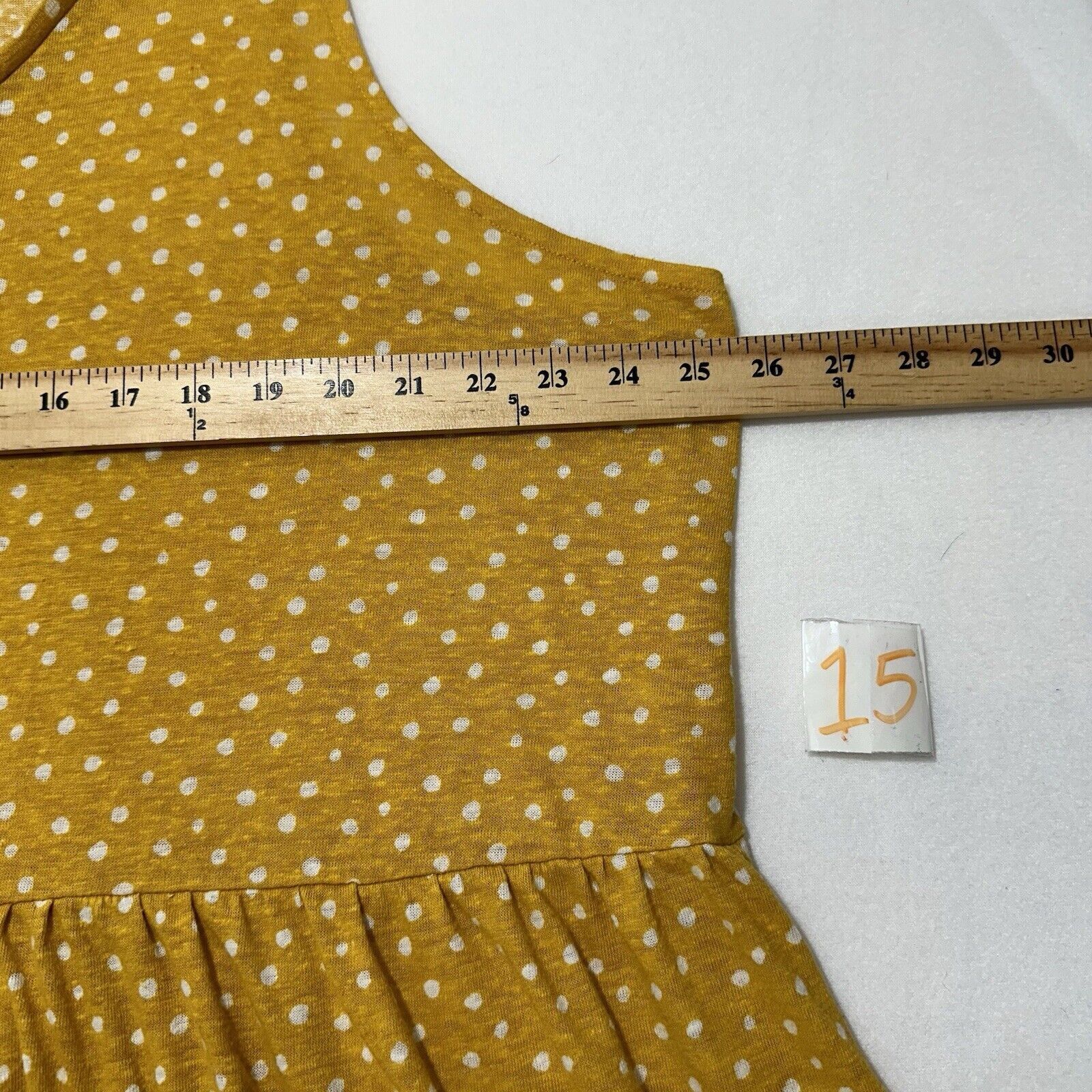 Old Navy Old Navy Women's 3X Yellow White Polka Dot Linen Tank Top Size 3XL / US 20-22 - 8 Thumbnail
