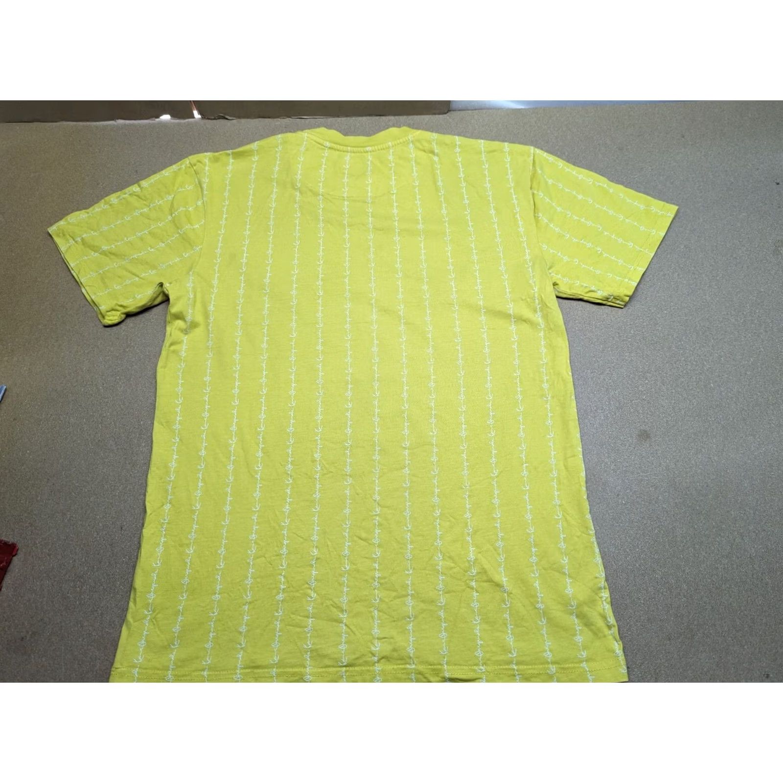 Karl Kani Karl Kani Mens Shirt Short Sleeve Yellow Striped Signature Shirt Mens Small Color Yellow Striped Signature 90s Theme Size US S / EU 44-46 / 1 - 2 Thumbnail