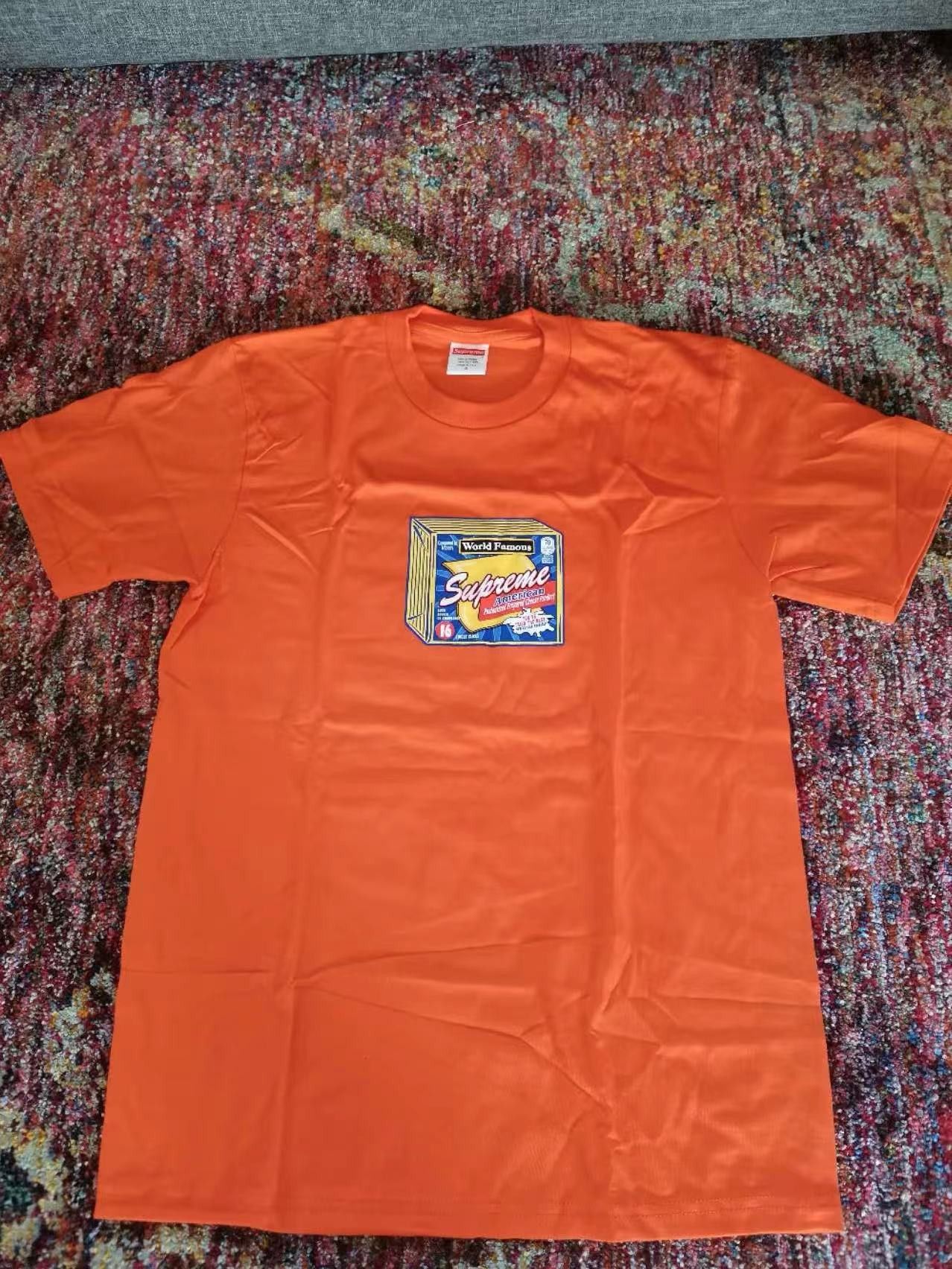 Supreme NEVER WORN* Supreme FW19 Cheese Tee Orange Size US S / EU 44-46 / 1 - 2 Thumbnail