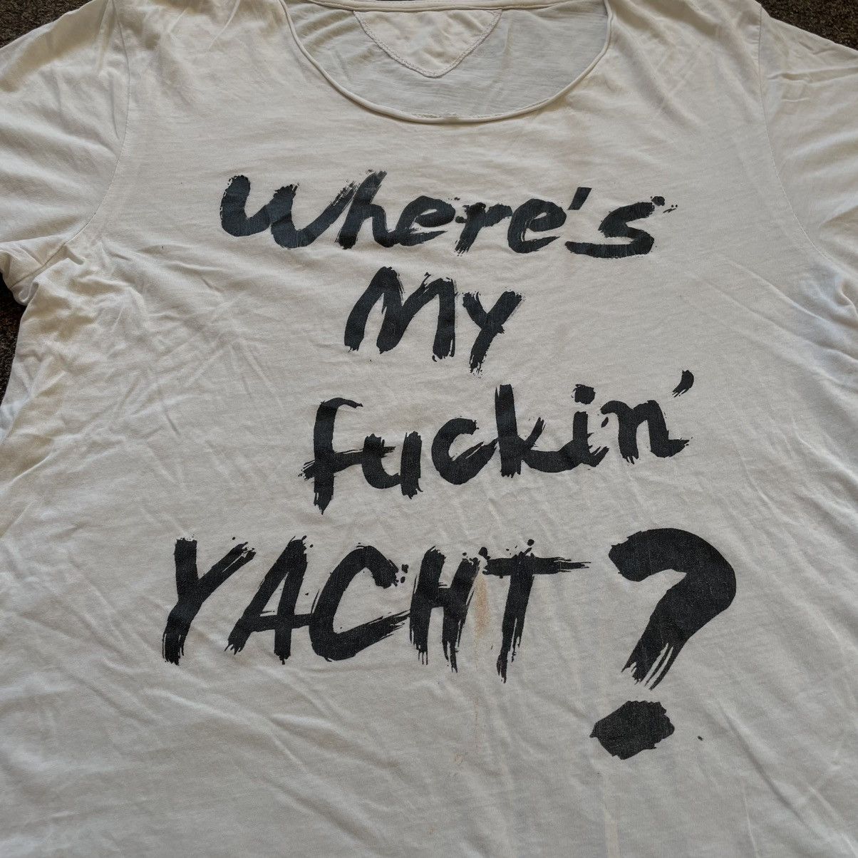 Vintage Vintage Y2K Graphic Tee Yacht Funny Humor Cream Oversized XL Size US XL / EU 56 / 4 - 3 Thumbnail