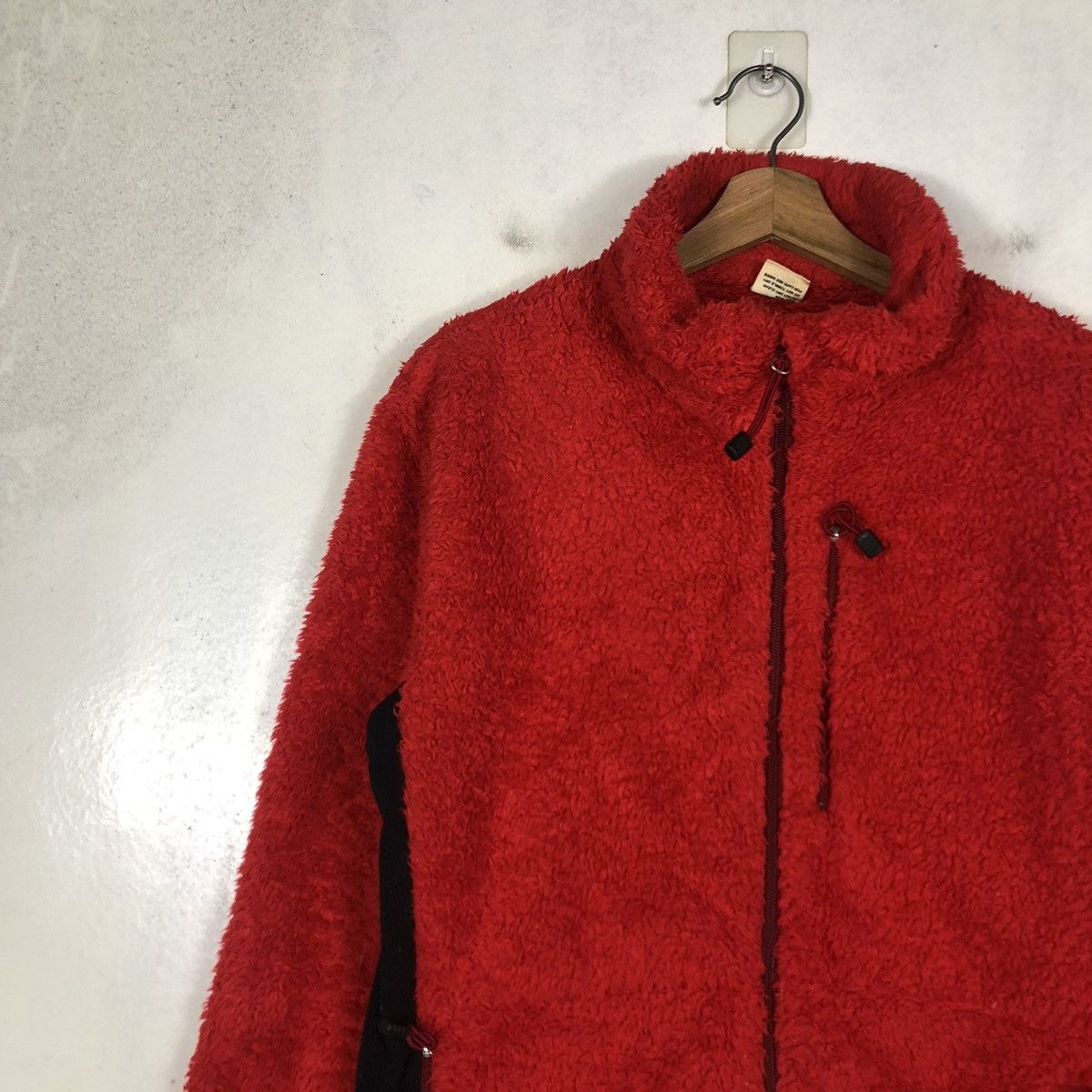 Japanese Brand 📌VINTAGE ZIPPER FLEECE JACKET EDWIN RARE RICH RED Size US XL / EU 56 / 4 - 9 Thumbnail