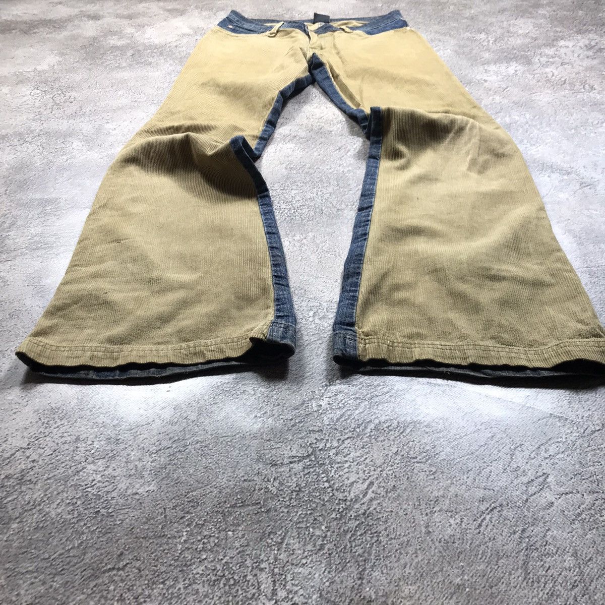 vintage velvet Jeans japan distressed denim spring pants 90s