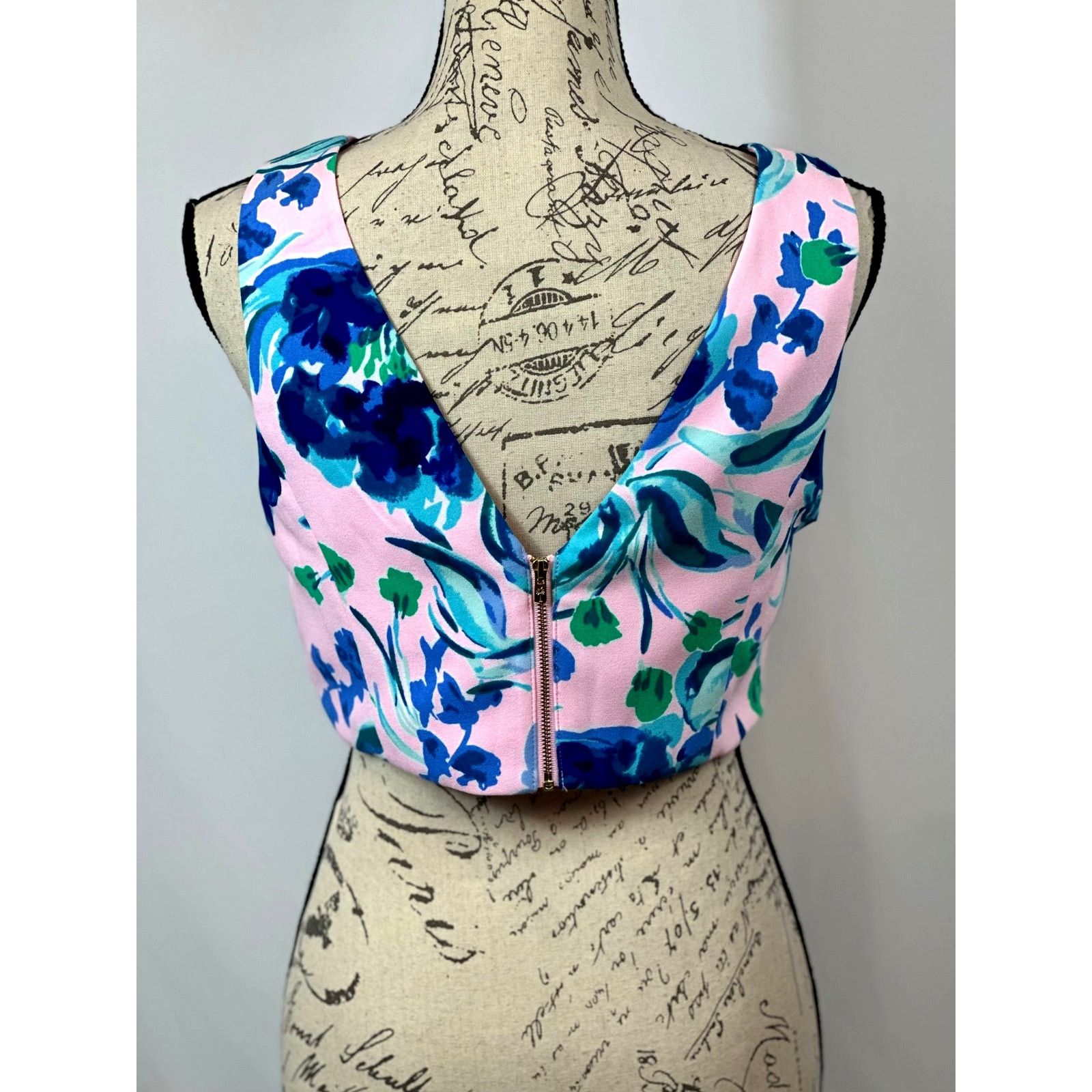 Lilly Pulitzer Lilly Pulitzer Jemma Crop Top Floral Print Sleeveless 4 Size S / US 4 / IT 40 - 13 Thumbnail
