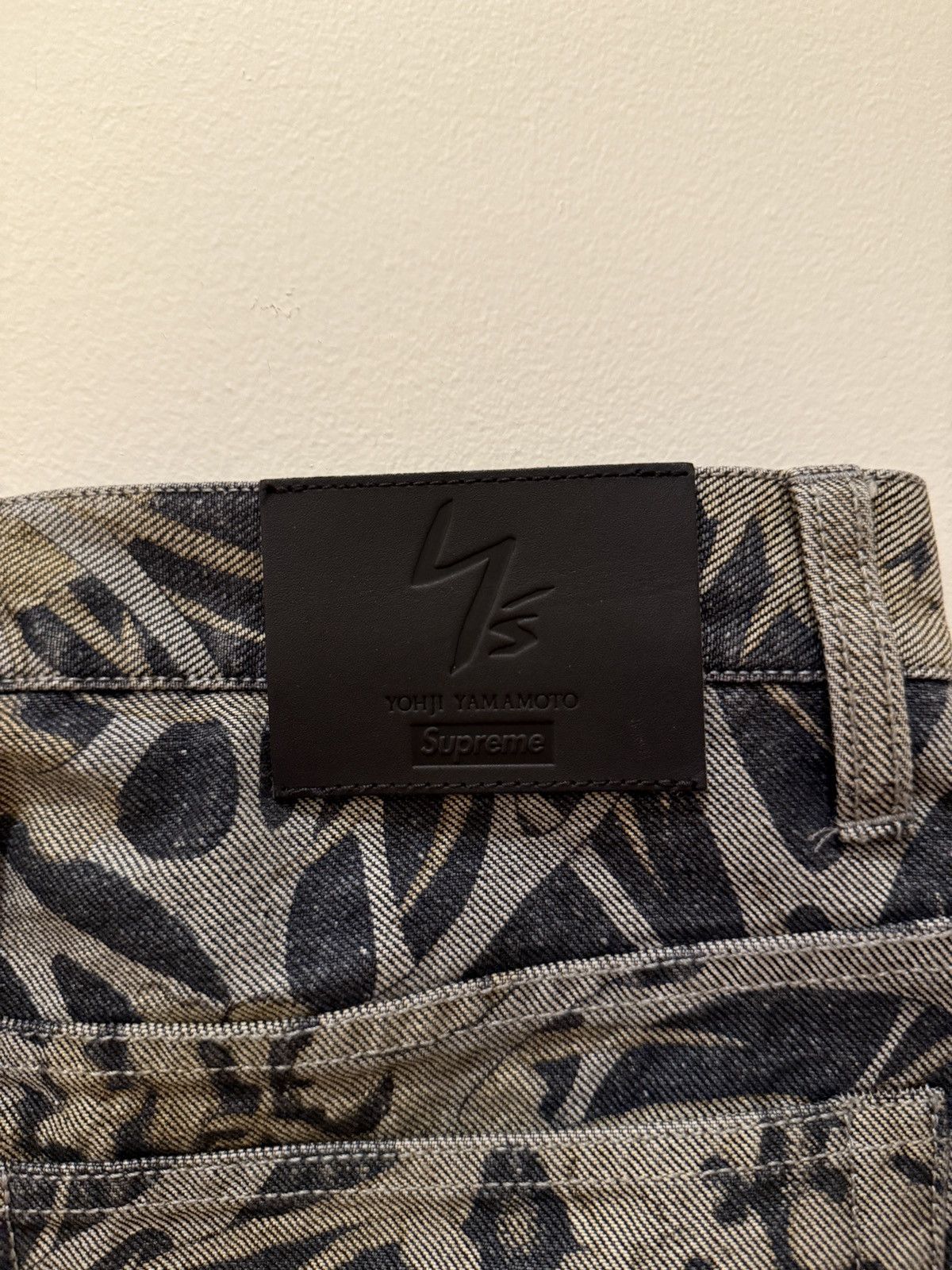 Supreme × Yohji Yamamoto Supreme x Yohji Yamamoto All Over Print Denim Jeans FW25 Size US 34 / EU 50 - 4 Thumbnail