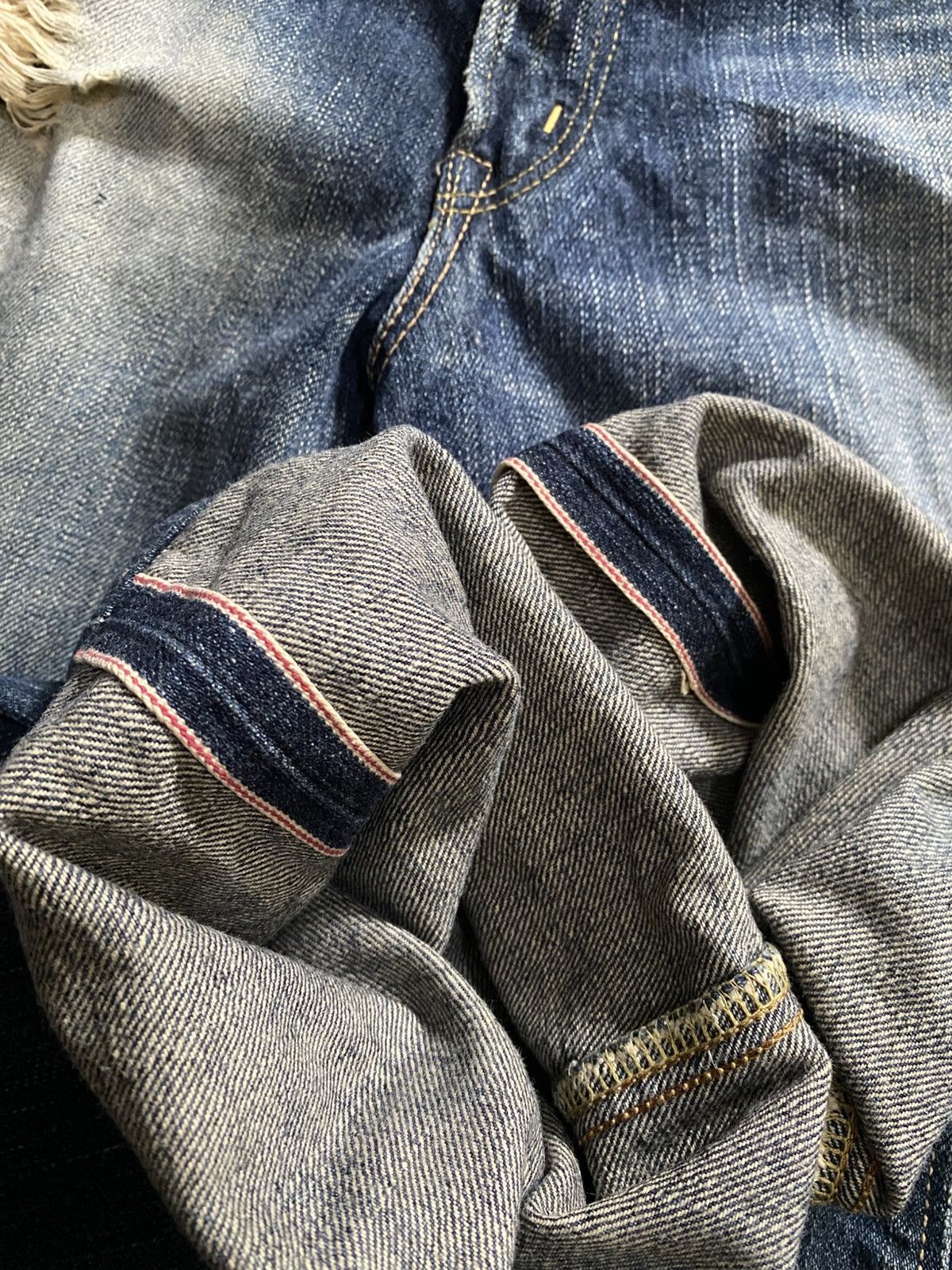Edwin Vintage Edwin Selvedge Distressed Jeans Size US 30 / EU 46 - 6 Thumbnail