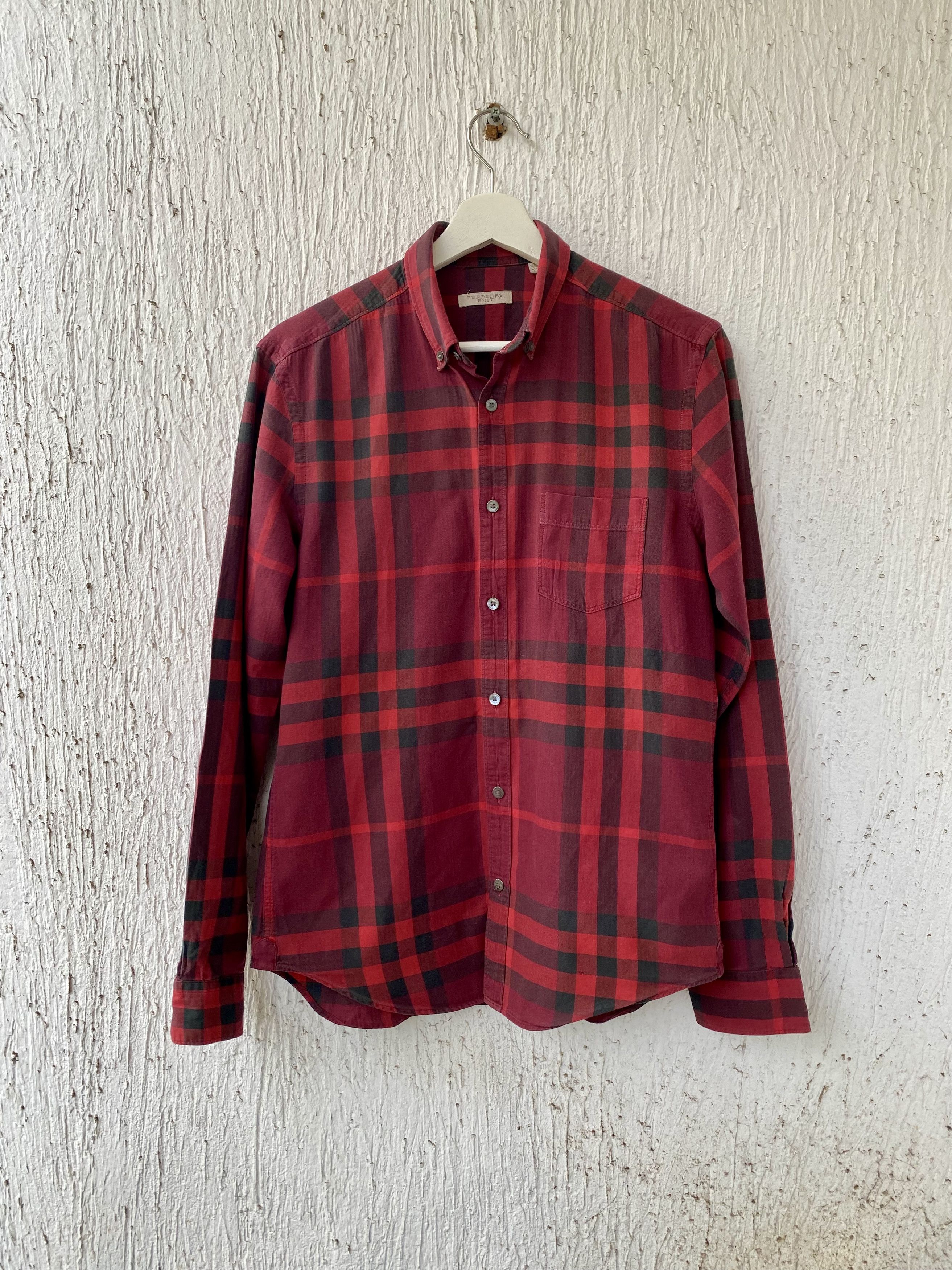 Burberry red nova check shirt Size US S / EU 44-46 / 1 - 1 Thumbnail