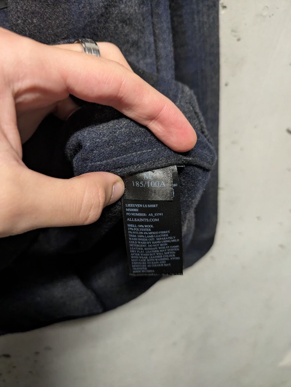 Allsaints Allsaints wool blend flannel shirt Size US M / EU 48-50 / 2 - 6 Thumbnail