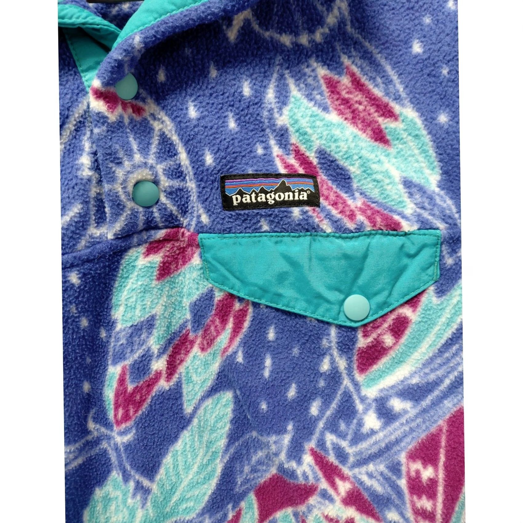 Patagonia VINTAGE Patagonia Synchilla Snap-T Fleece Pullover Jacket Southwestern Print Blue XS Women’s Regular Size XS Size XS / US 0-2 / IT 36-38 - 3 Thumbnail