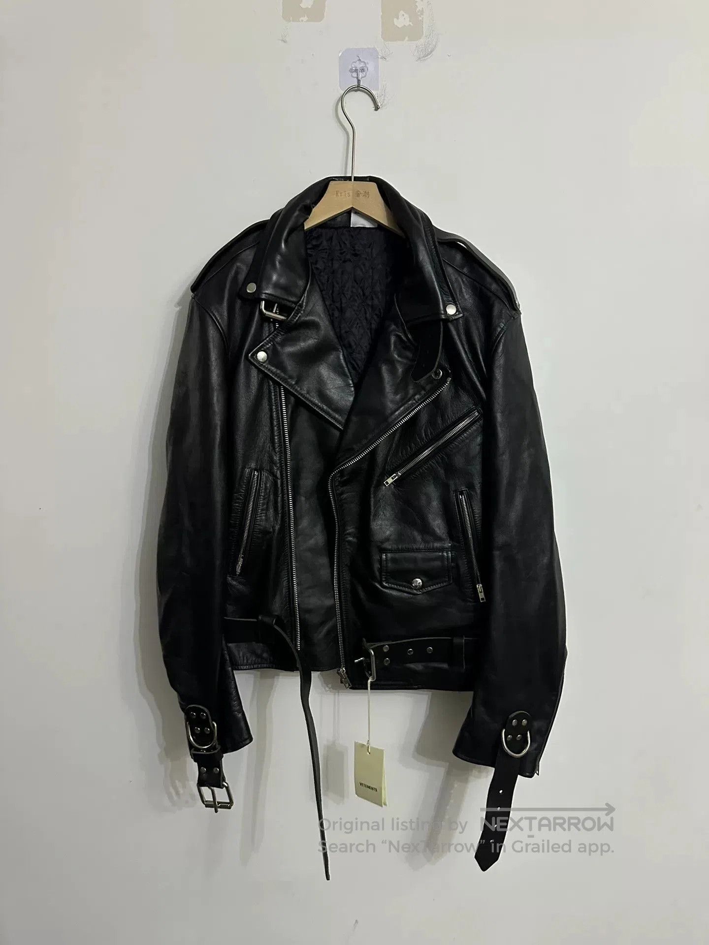 Vetements vetements black leather biker jacket. Size US XS / EU 42 / 0 - 1 Thumbnail