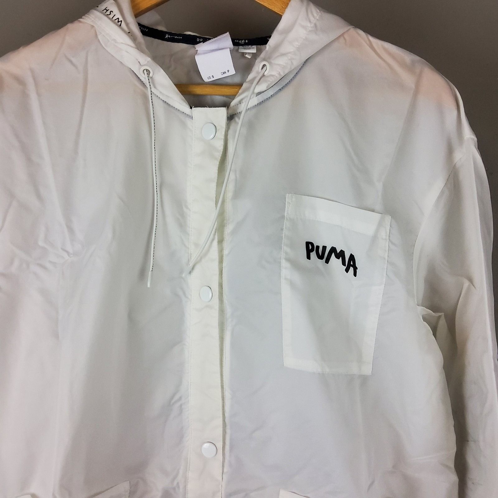 Puma Puma x Shantell Martin White Rain Jacket Windbreaker Size S / US 4 / IT 40 - 4 Thumbnail