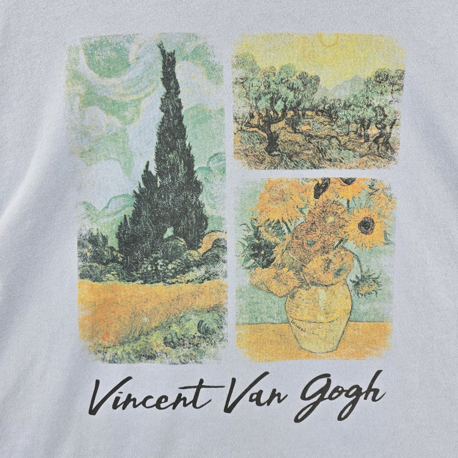 Other Vtg Vincent Van Gogh Shirt Mens Large Blue Art Flowers Y2K Size US L / EU 52-54 / 3 - 3 Thumbnail