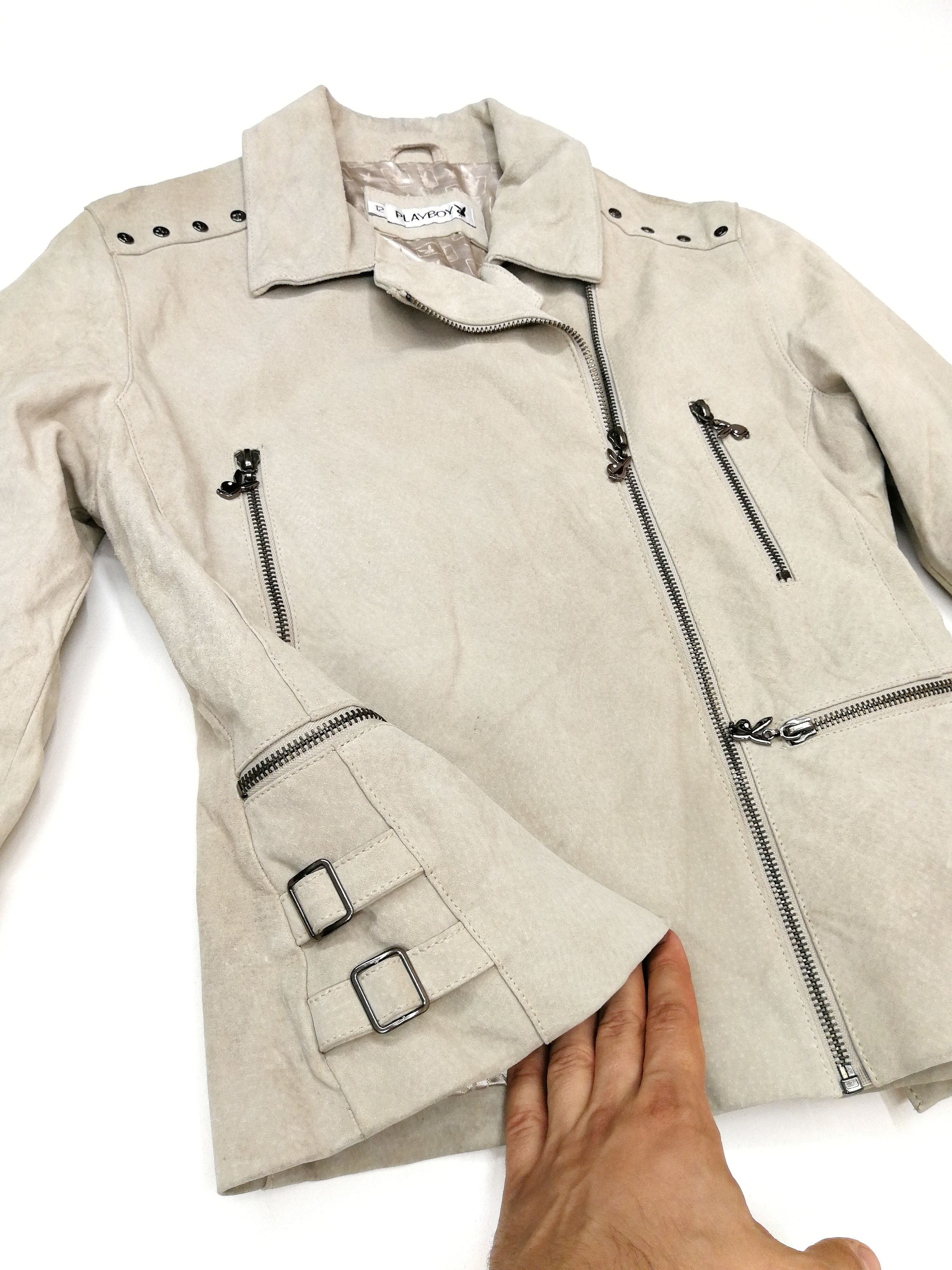 Playboy × Vintage Vintage Playboy Leather Jacket Biker Style Size M / US 6-8 / IT 42-44 - 12 Thumbnail
