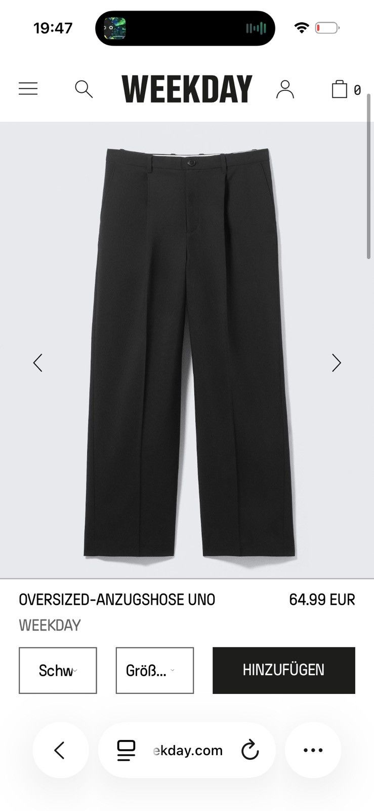 Weekday Tailored Trousers/ Suit Trousers Size US 32 / EU 48 - 4 Thumbnail