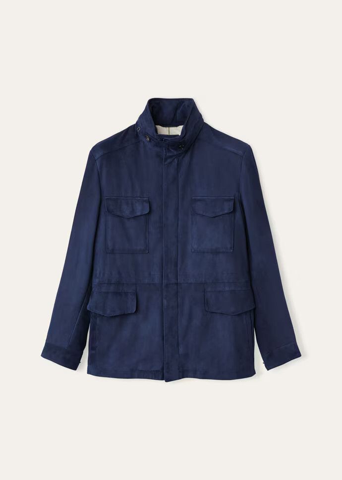 Loro Piana o1w1db10226 FAO0979 Traveller Jacket in Blue Size US L / EU 52-54 / 3 - 1 Thumbnail