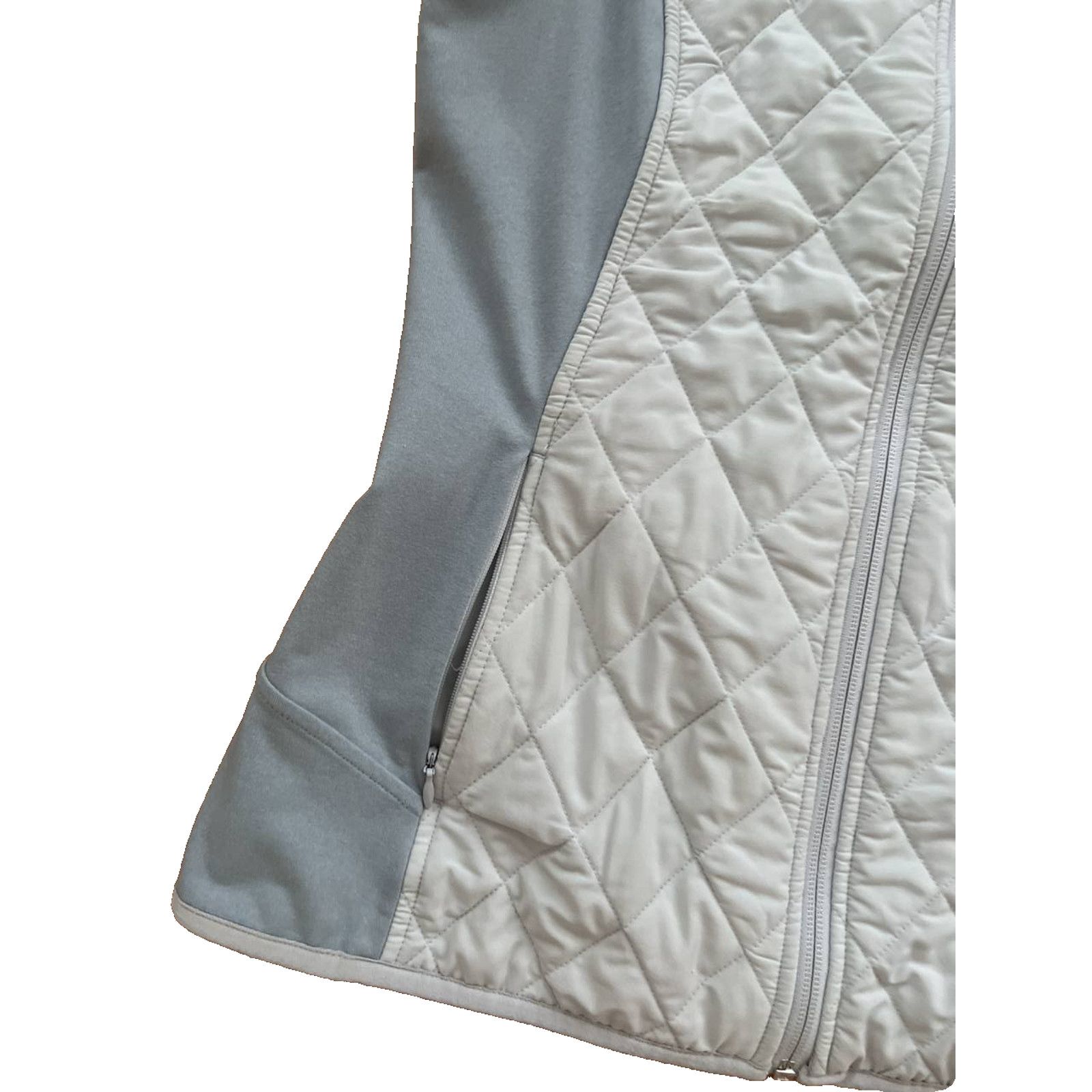 Athleta Athleta Women's White Gray Upside Vest Full XS A001877 Size XS / US 0-2 / IT 36-38 - 2 Thumbnail