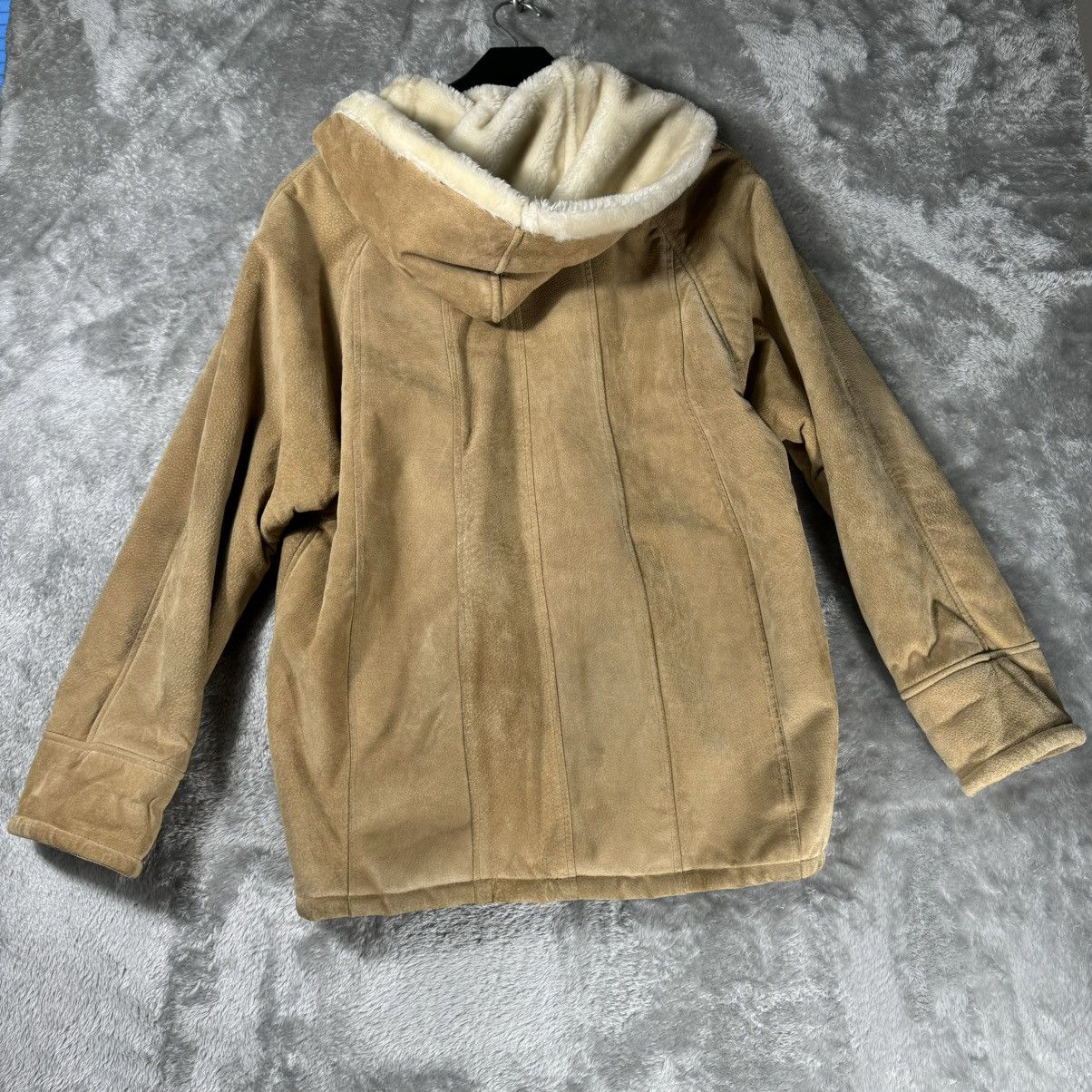 Genuine Leather Vtg 90s Brown Suede Hooded Jacket Size US M / EU 48-50 / 2 - 10 Thumbnail