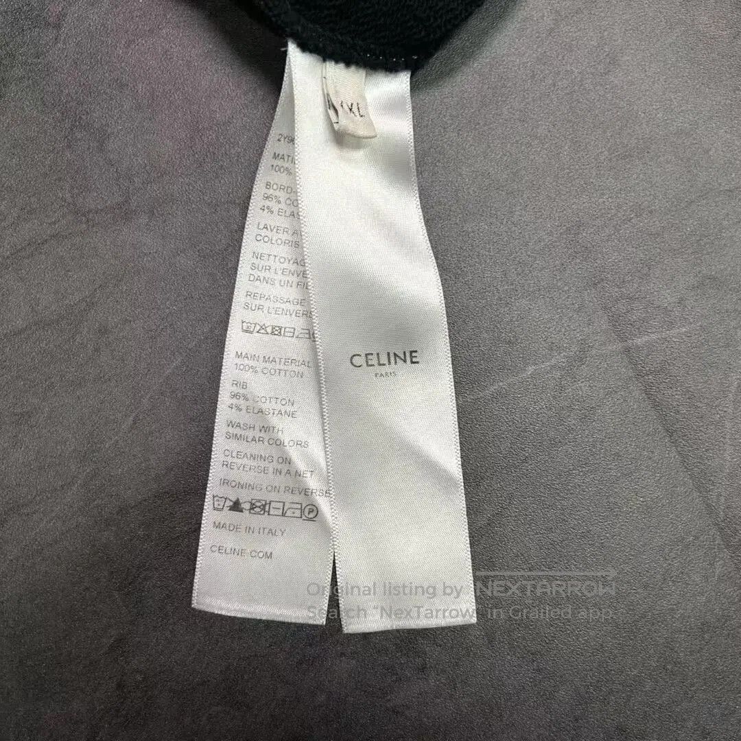 Celine celine rhinestone logo pullover sweatshirt XXL. Size XXL / US 16-18 / IT 52-54 - 6 Thumbnail