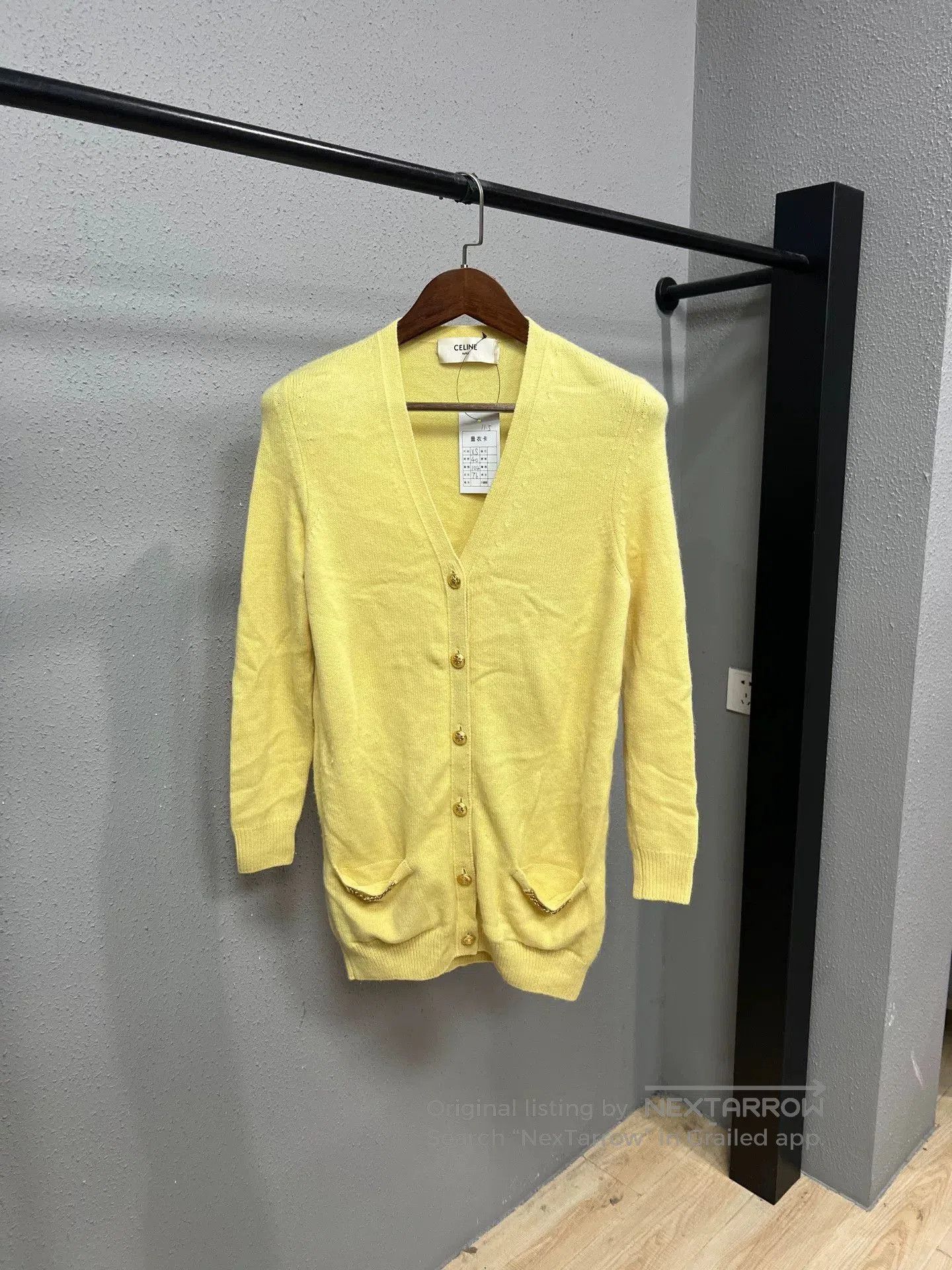 Celine Celine Metal Chain Triomphe Cardigan. Size XS / US 0-2 / IT 36-38 - 1 Thumbnail