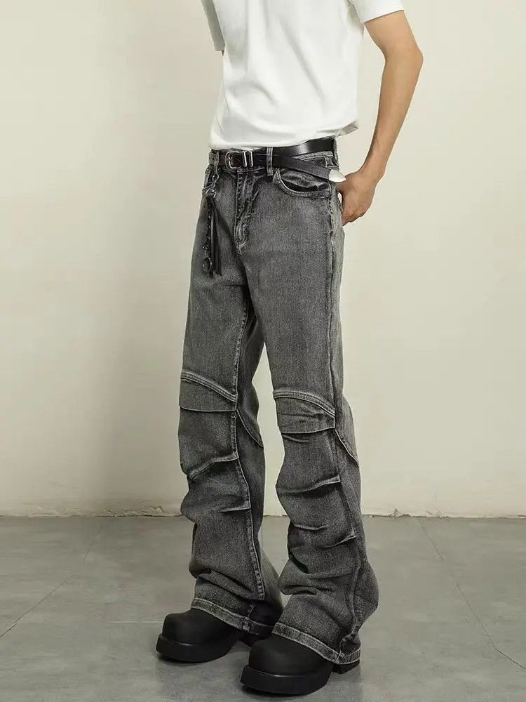 Designer × Japanese Brand Distressed frayed micro flare jeans Size US 30 / EU 46 - 4 Thumbnail