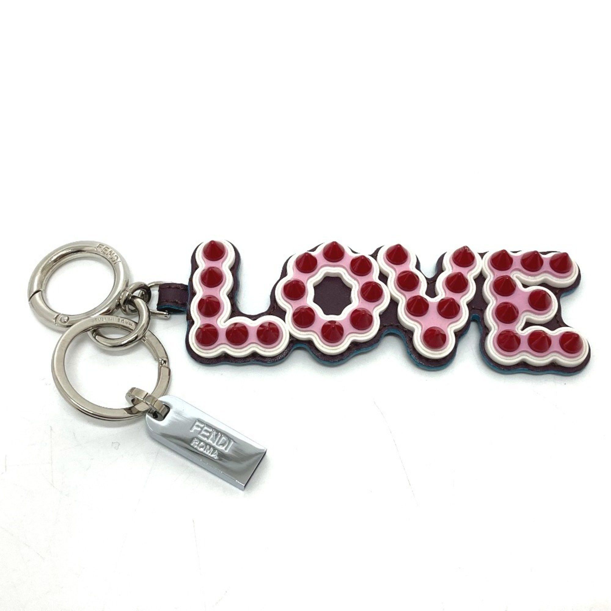 Fendi FENDI 12473513 Logo Stud Key Ring Charm with USB, Rubber/Leather, Women's, Multicolor Size ONE SIZE - 1 Thumbnail