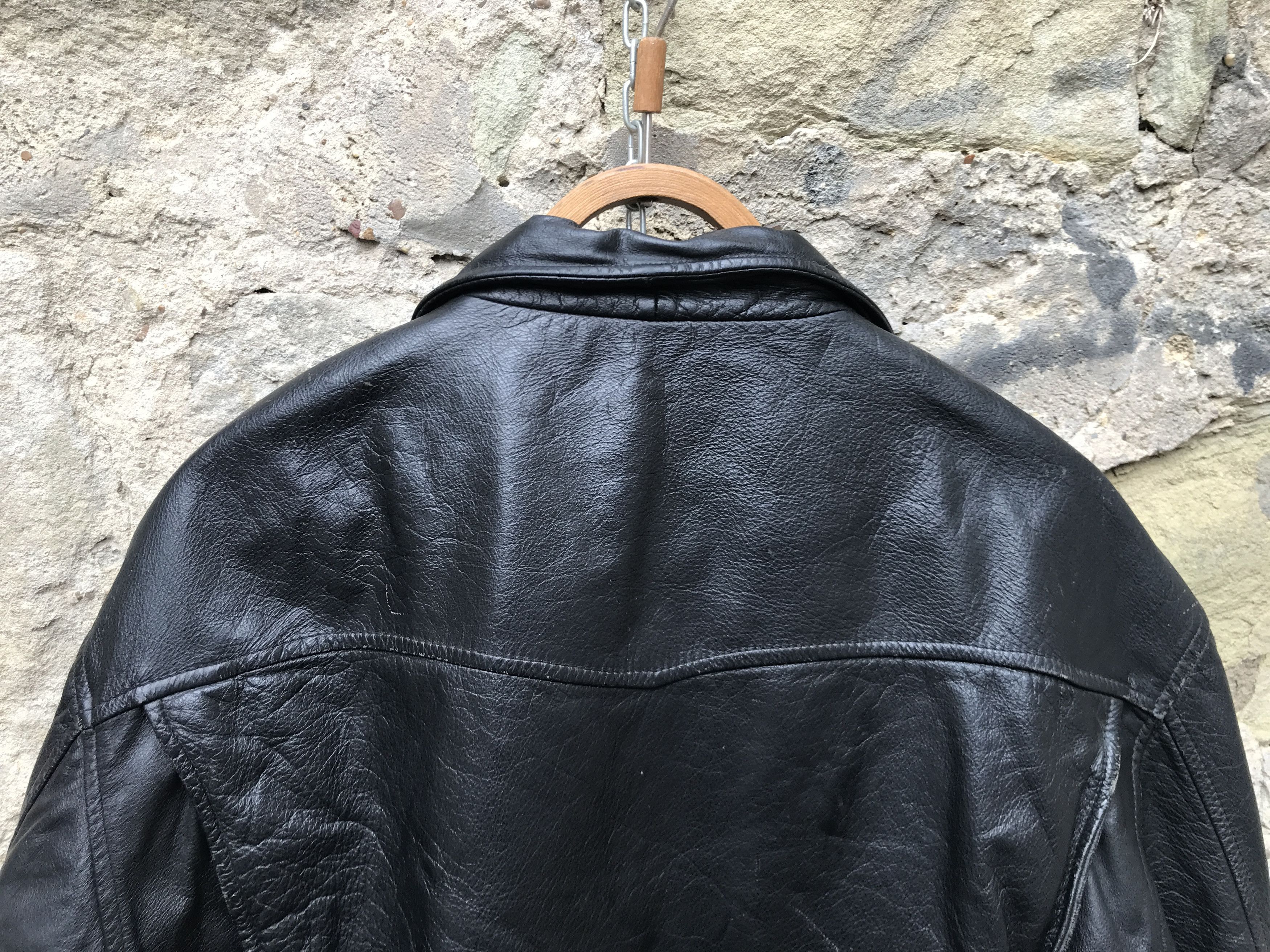 Genuine Leather Vintage 90s Leather Biker Jacket Tribal tattoo's Nickelson Size US L / EU 52-54 / 3 - 9 Thumbnail