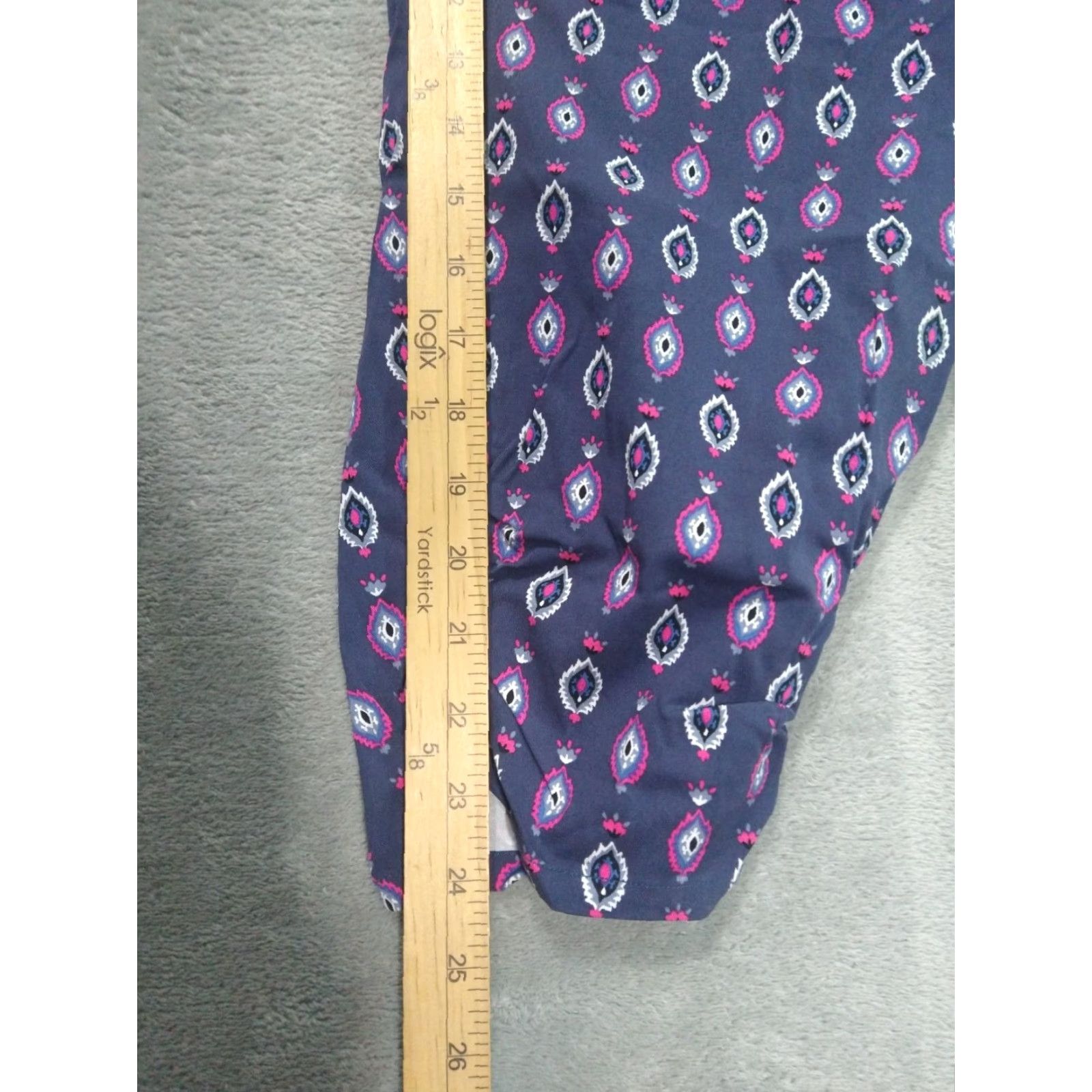Torrid Torrid Pants Womens 1X Blue Geometric Joggers Crop Stretch High Rise Pocket Size 40" / US 18 - 5 Thumbnail