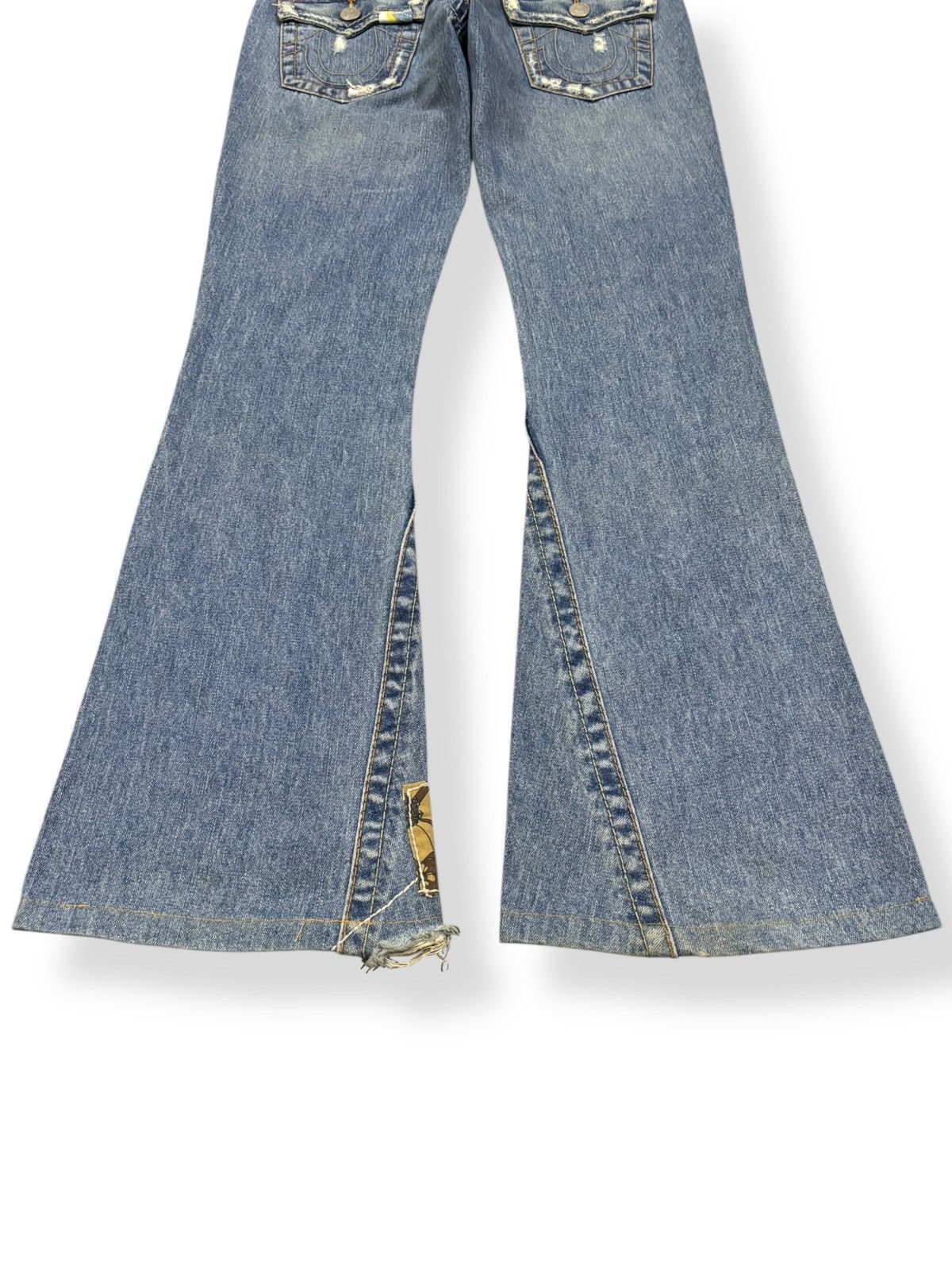 True Religion Vintage True Religion Woodstock Floral Patched Flare Jeans Size US 29 - 12 Thumbnail