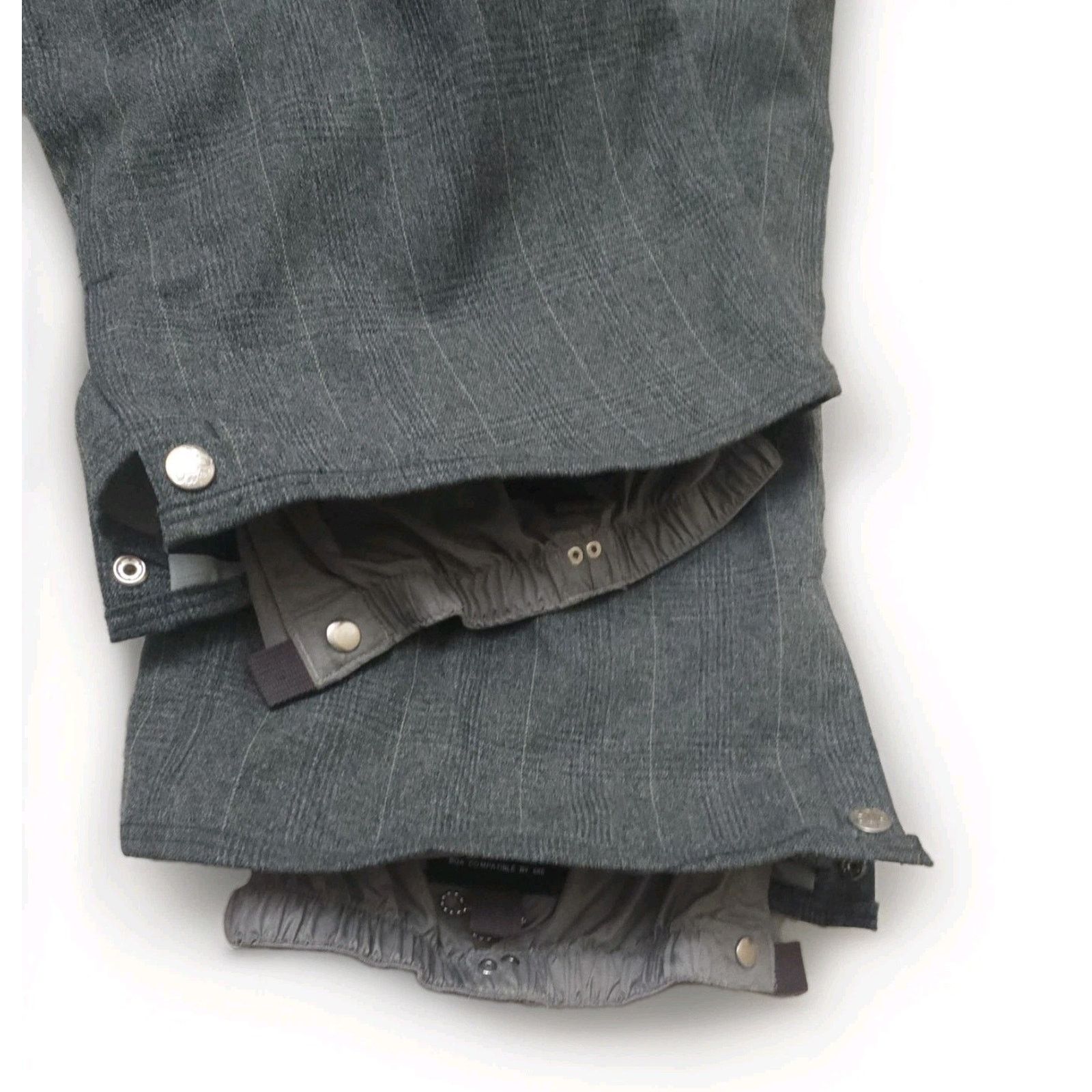 686 686 Gray Plaid Cargo Logo Ski Pants With Suspenders Men L Size US 34 / EU 50 - 5 Thumbnail