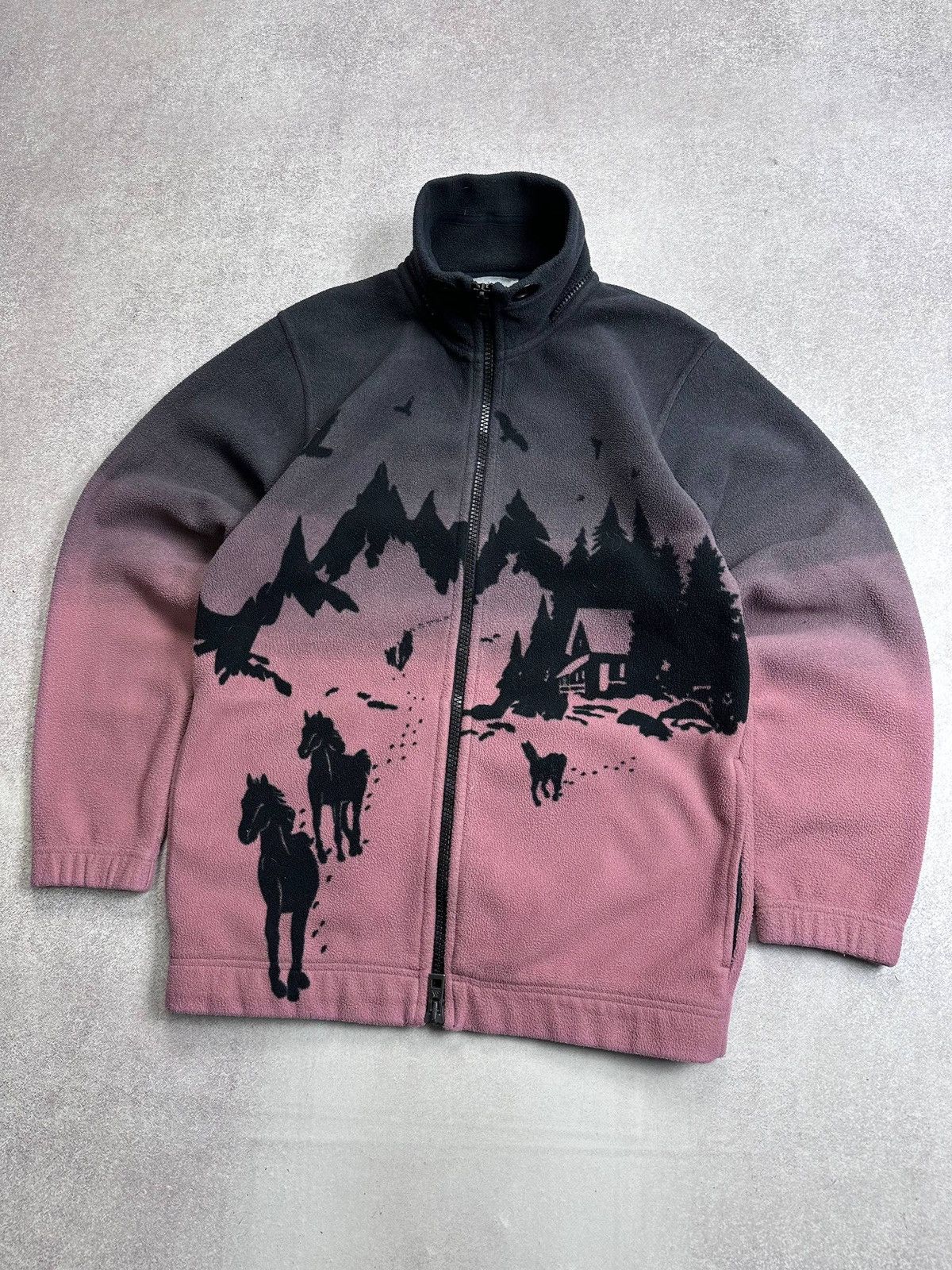 Stella McCartney Vintage Stella McCartney Horses Pink Shepa Fleece M Size US M / EU 48-50 / 2 - 2 Thumbnail