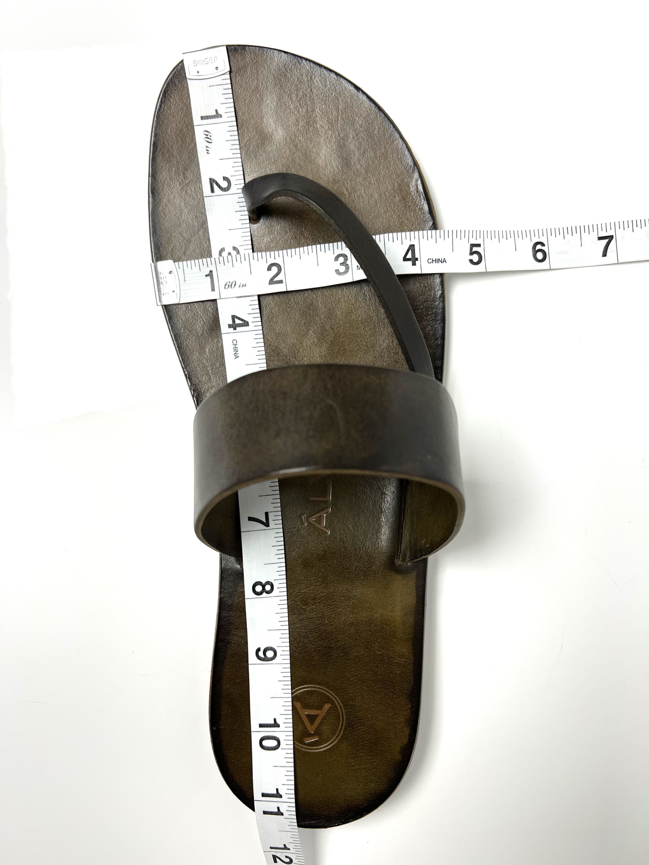Other ALVARO GONZALEZ, MILITARY GREEN LEATHER HAND MADE, SLIDE Size US 11 / EU 44 - 25 Thumbnail
