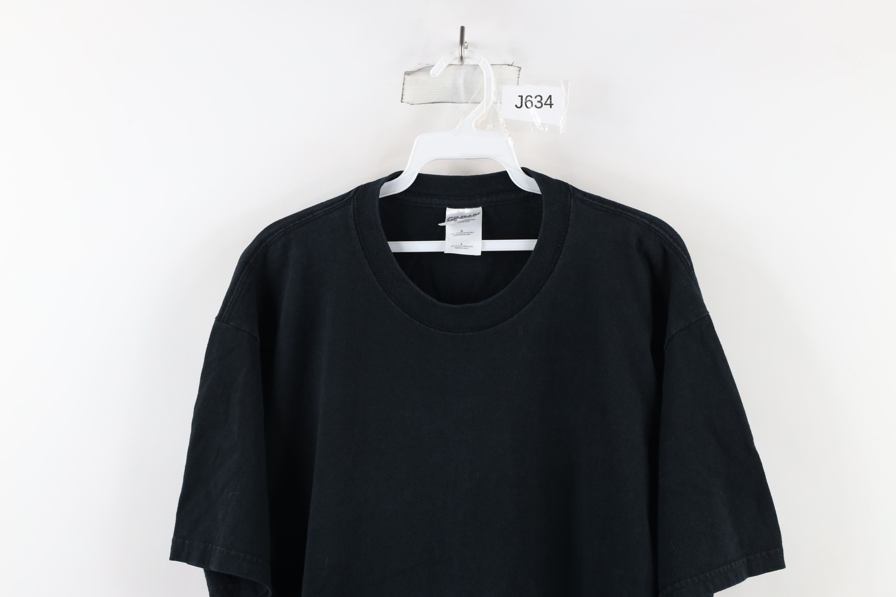 Vintage Vintage Streetwear Blank Heavyweight Cotton T-Shirt Black Size US L / EU 52-54 / 3 - 2 Thumbnail