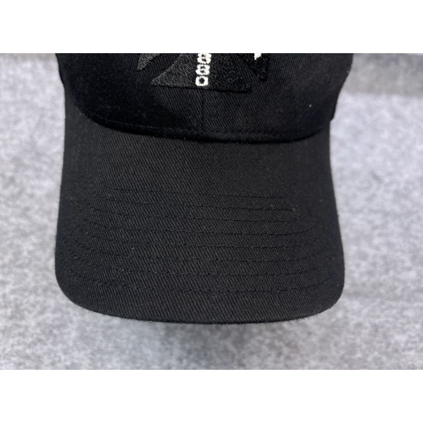 Vintage Yupoong Hat Adult One Size Black Poly Cotton Spandex Strap Back Sports Size ONE SIZE - 3 Thumbnail