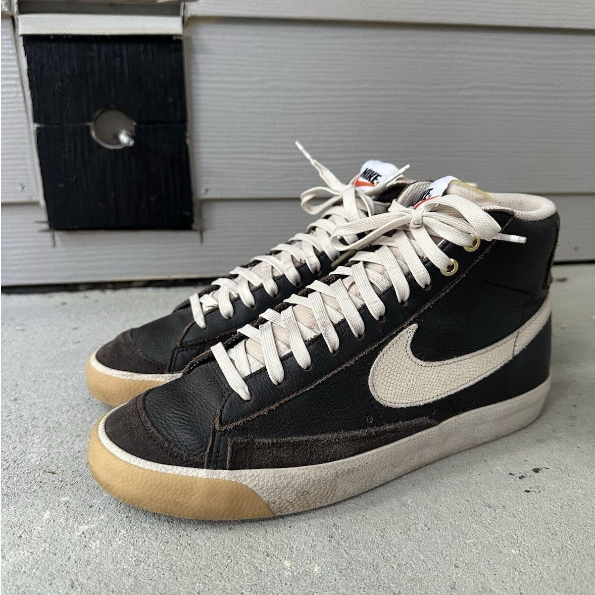 Nike Blazer Mid 77 Vintage 'velvet Brown' Leather Men 9.5 Shoes