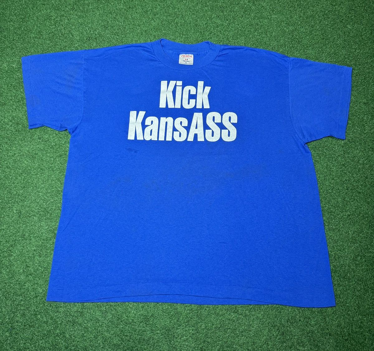 Vintage 90s Kick Kansass NCAA College Sports Funny Rival T Shirt Size US XL / EU 56 / 4 - 1 Thumbnail