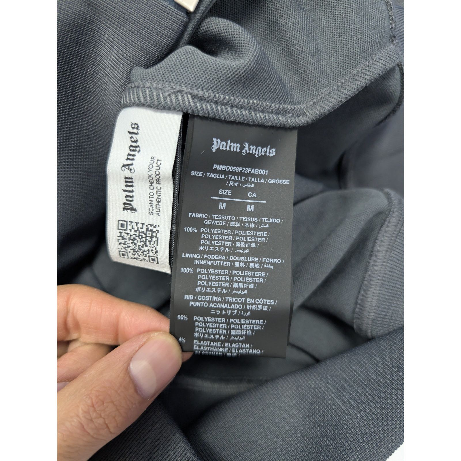 Palm Angels o1rshd1 New Classic Track Jacket in Dark Grey / White Size US S / EU 44-46 / 1 - 16 Thumbnail