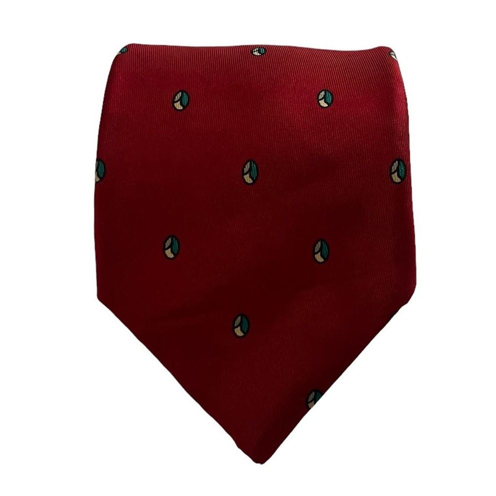 Givenchy Givenchy Red Blue White Gray Oval Foulard Geometric Silk Tie Size ONE SIZE - 2 Thumbnail
