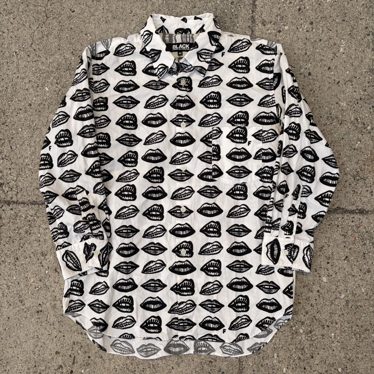 Comme des Garcons Black Black Comme des Garcons Lips Button Up 2014 Size Medium Rare Size US M / EU 48-50 / 2 - 1 Thumbnail