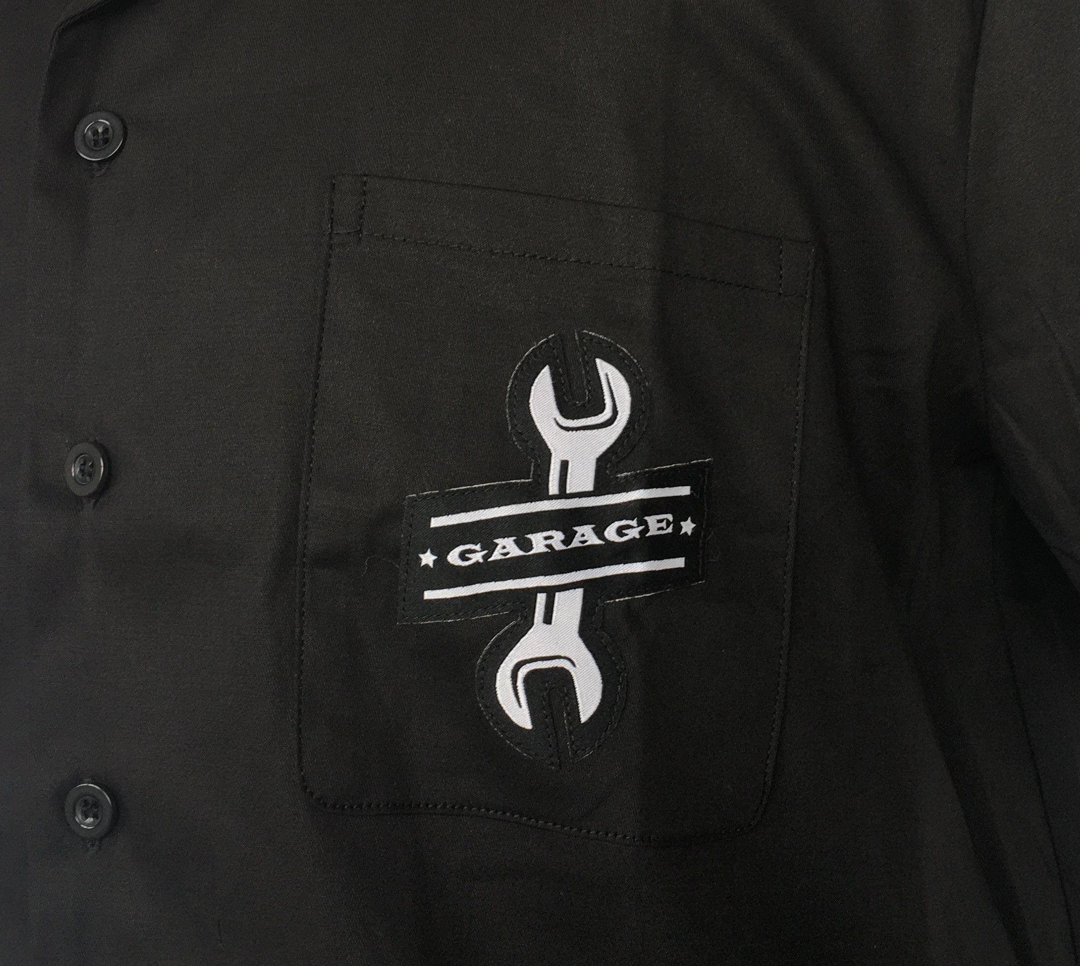 Other Black Men Shirts Patch Pocket White Panel Vintage Style Size US L / EU 52-54 / 3 - 6 Thumbnail