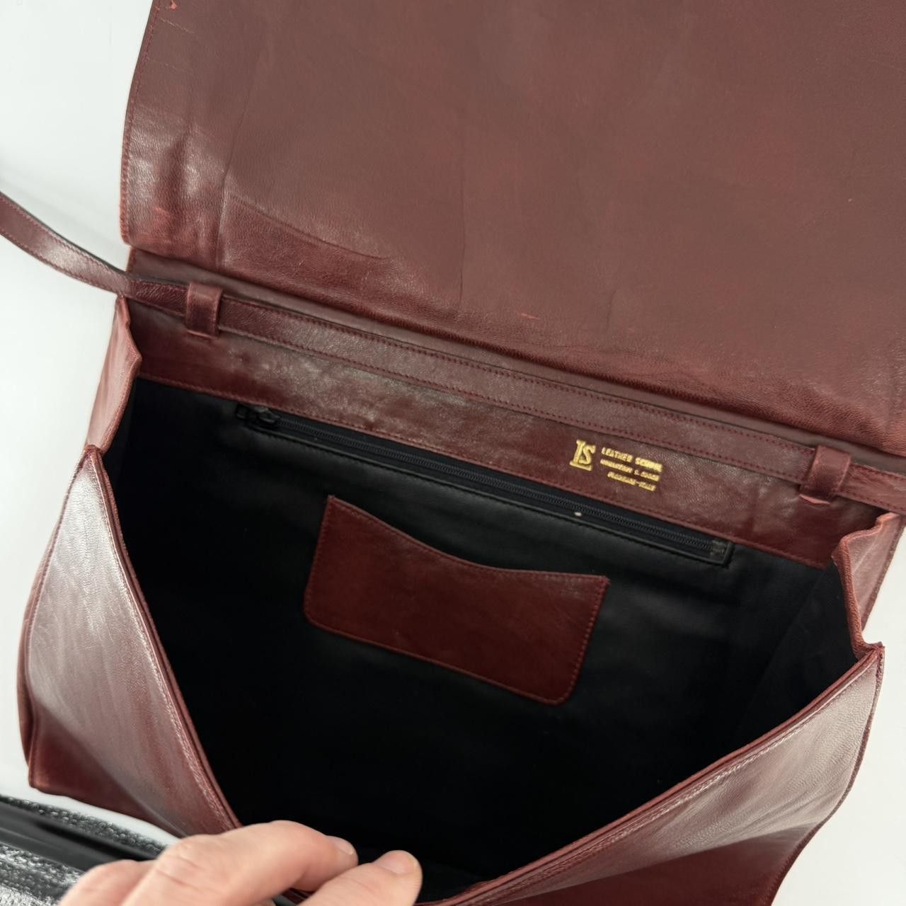Other Leather School Florence Italy Crossbody Bag Leather Vintage Size ONE SIZE - 3 Thumbnail