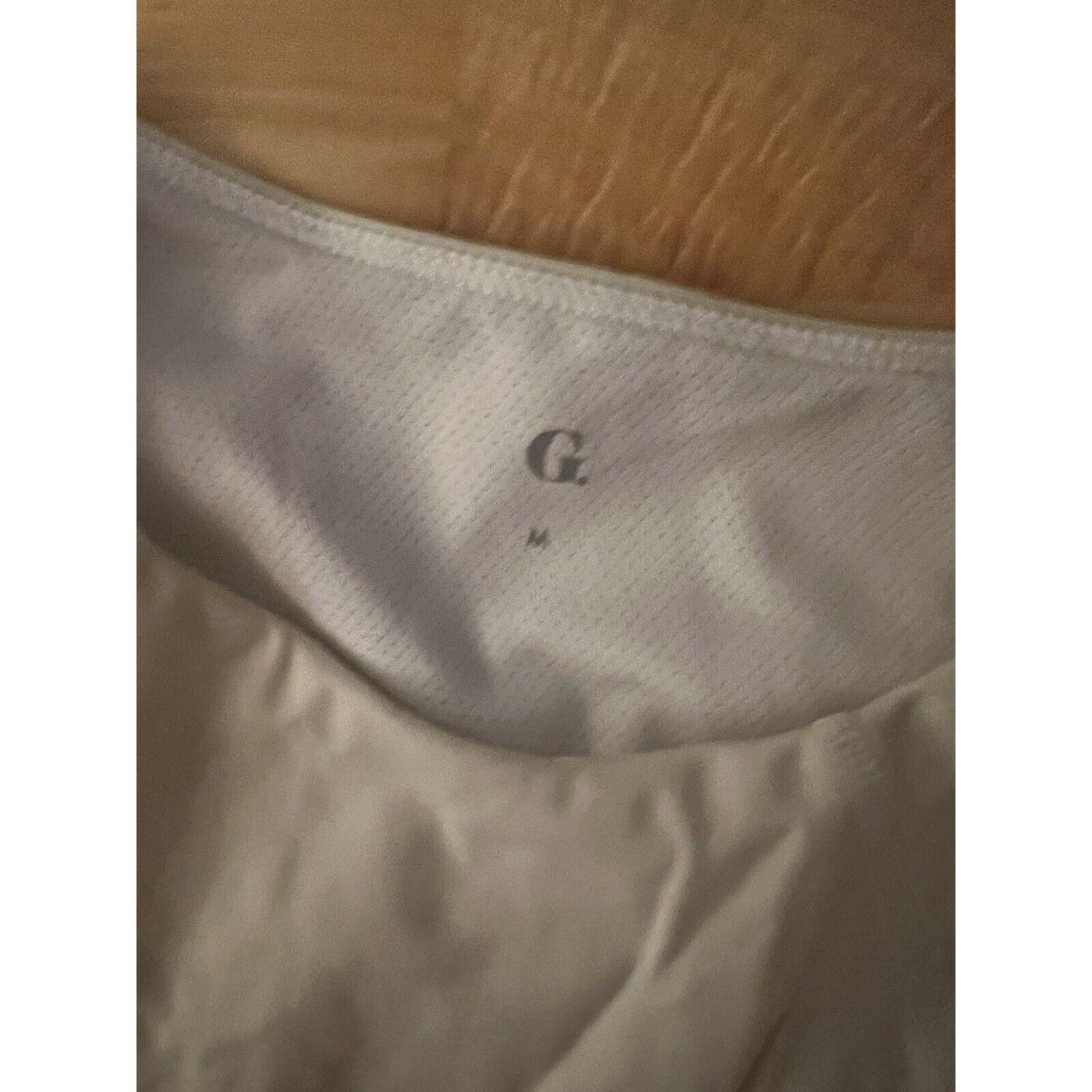 Designer Goop G. Cropped Jersey Workout Top White Beige Medium Size M / US 6-8 / IT 42-44 - 2 Thumbnail