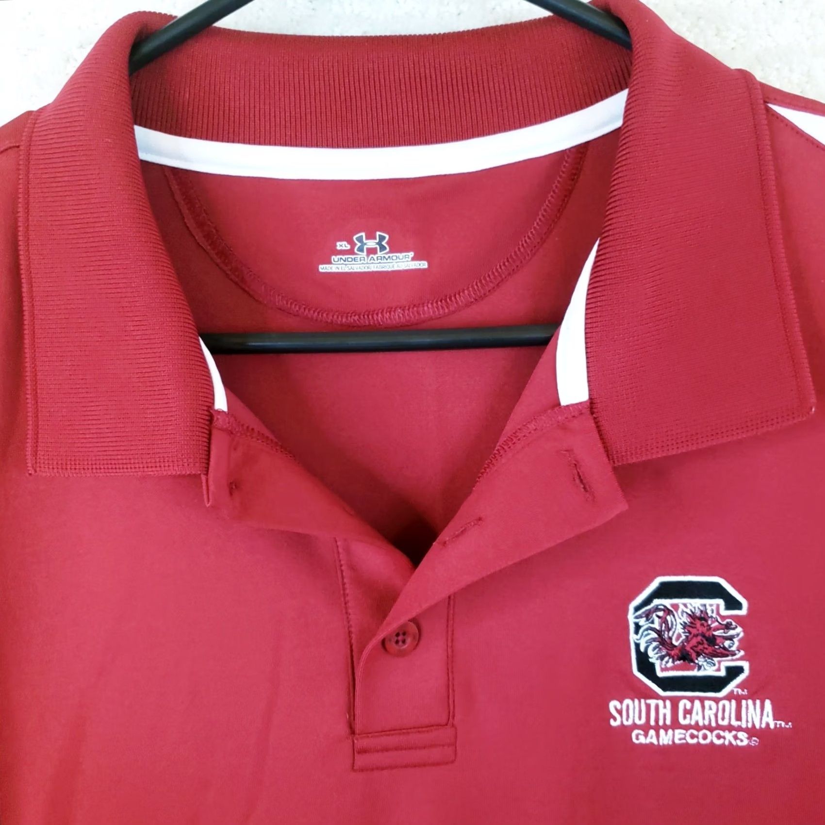 Under Armour Under Armour Polo Shirt Mens XL Red Performance University South Carolina Gamecocks Logo Shirt Sports Football Golf Walking Size US XL / EU 56 / 4 - 4 Thumbnail