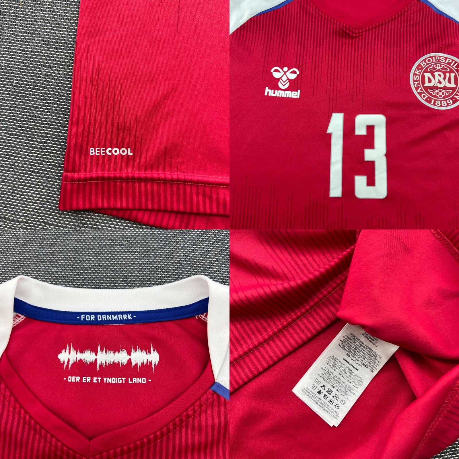 Hummel Denmark 2020 2021 Home Zanka #13 Football Jersey Mens Large Adult Hummel Shirt Size US L / EU 52-54 / 3 - 8 Thumbnail