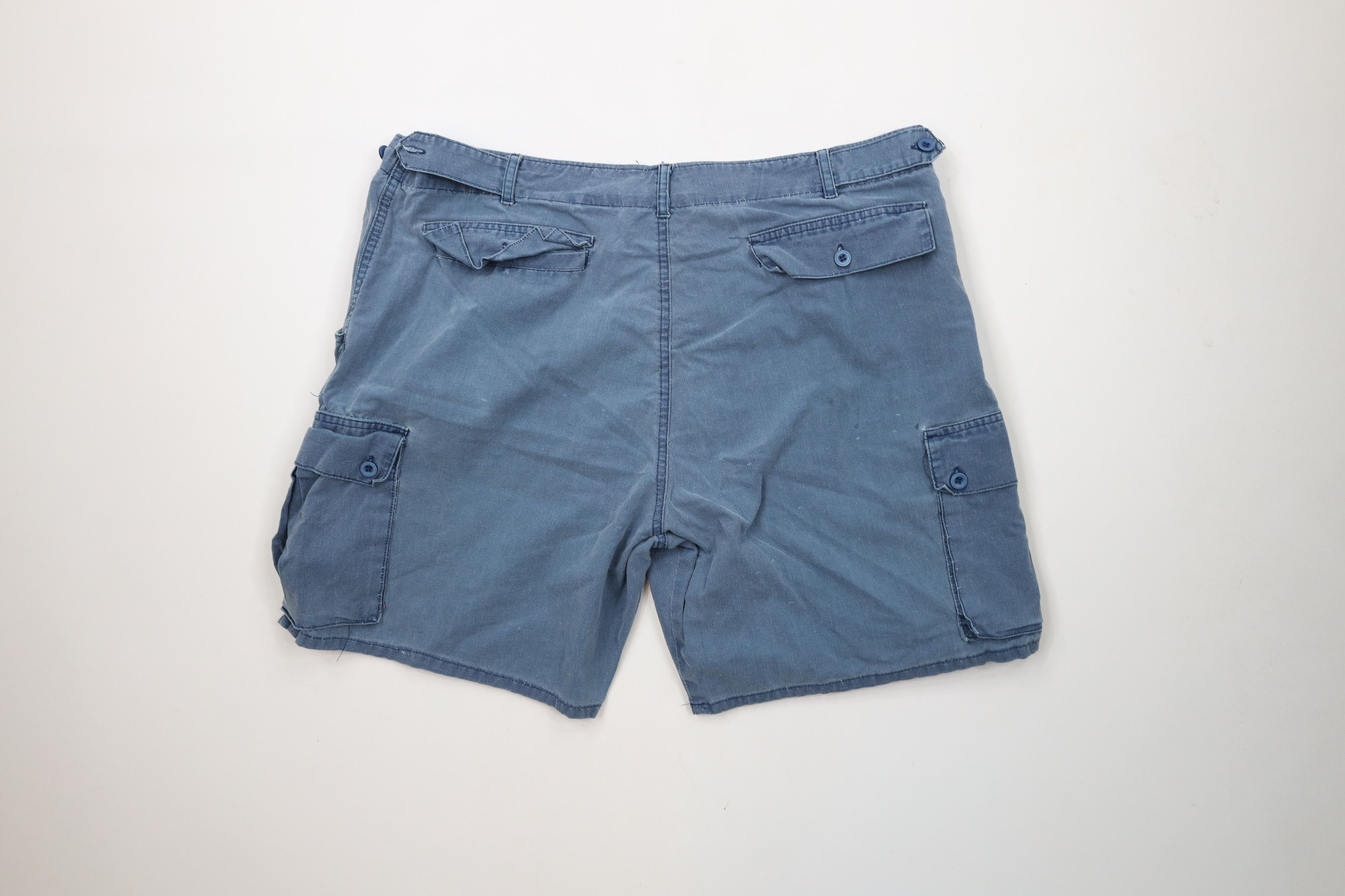 Columbia × Vintage Vintage 90s Columbia Stonewash Above Knee Cargo Shorts Blue Size US 38 / EU 54 - 11 Thumbnail
