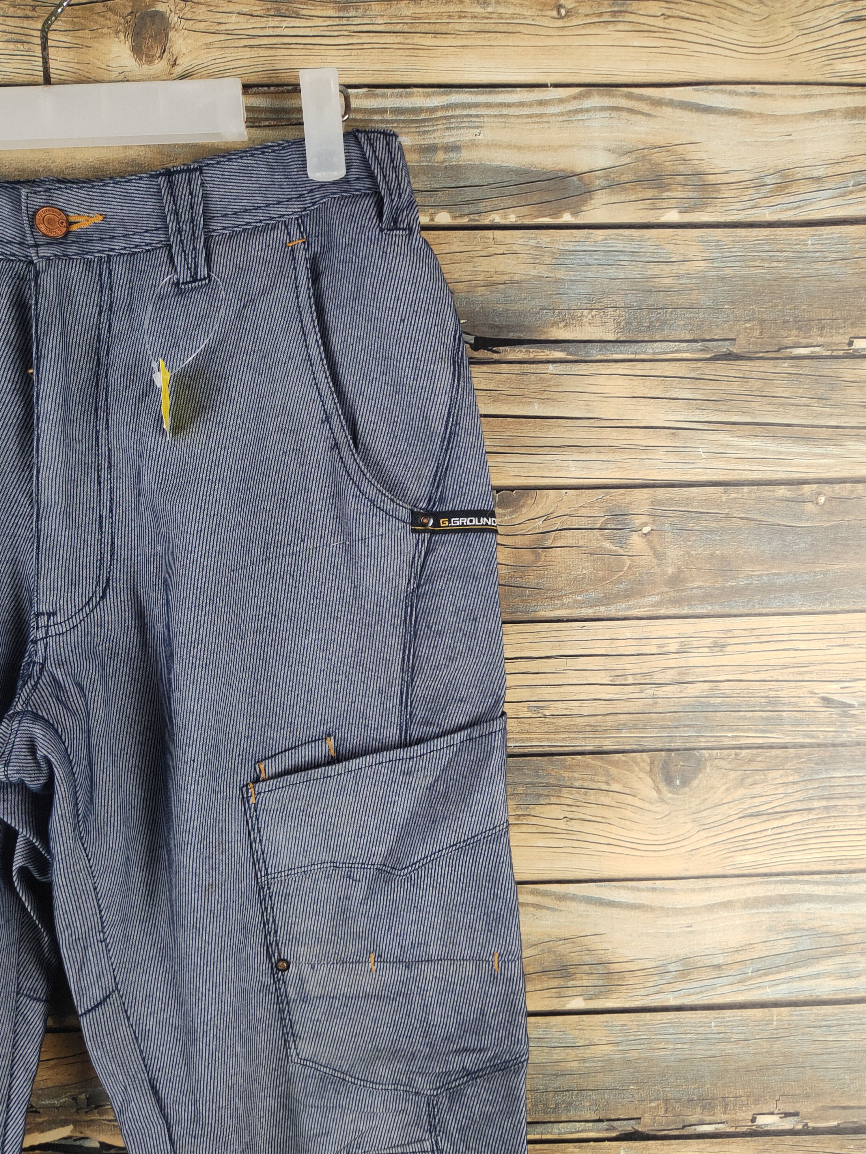 Japanese Brand DL G.ground Blue Multipocket Cargo Pants #46-281T Size US 30 / EU 46 - 6 Thumbnail