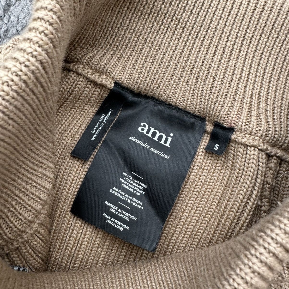 AMI Ami Paris Camel Merino wool straight knit pants Size US 28 / EU 44 - 7 Thumbnail