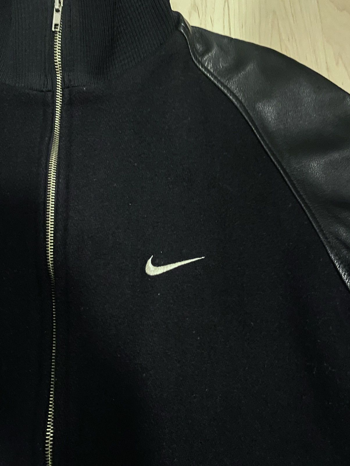 Nike Vintage Nike Jacket Men’s Large Leather Wool Varsity Y2K Size US L / EU 52-54 / 3 - 5 Thumbnail